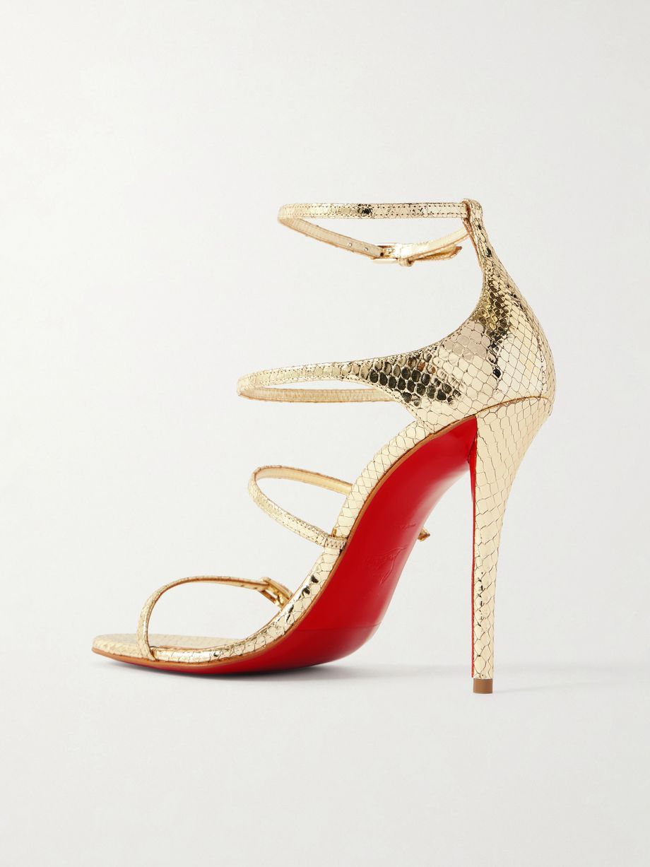 Christian Louboutin os11x0526 Millennium Sandals in Gold Size US 11 / IT 41 - 3 Thumbnail