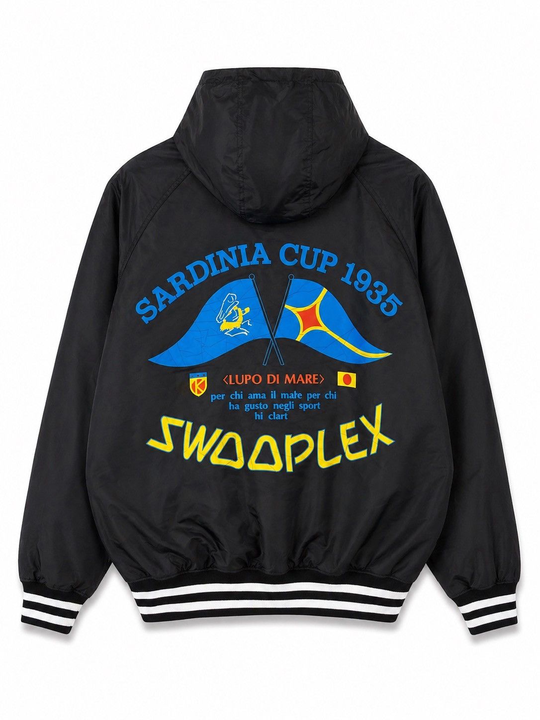 Vintage Vintage Swooplex Sardinia Cup 1935 Hooded Jacket Spell Out Size US L / EU 52-54 / 3 - 1 Thumbnail