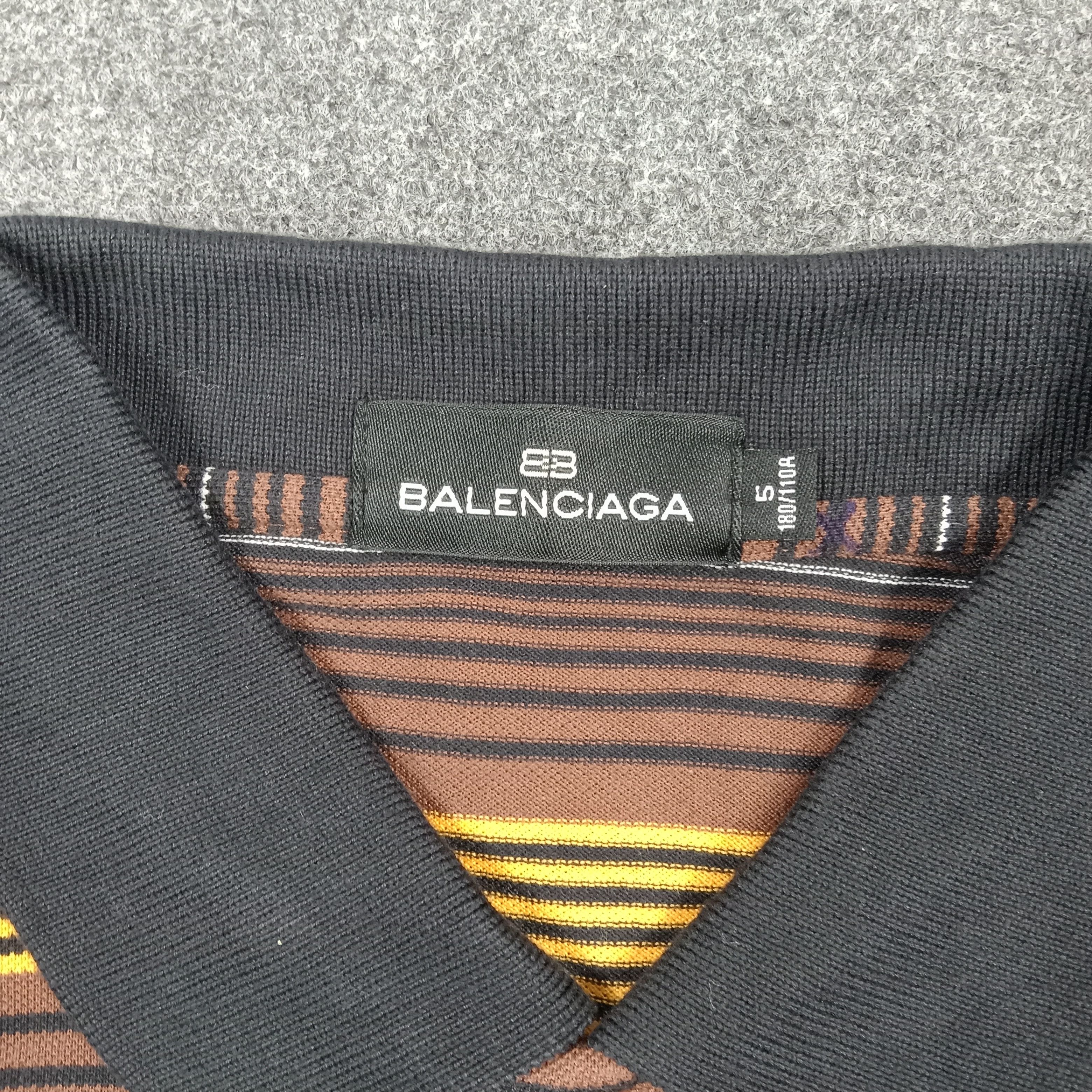 Balenciaga Balenciaga Designer Striped Polos C294N8 Size US L / EU 52-54 / 3 - 3 Thumbnail