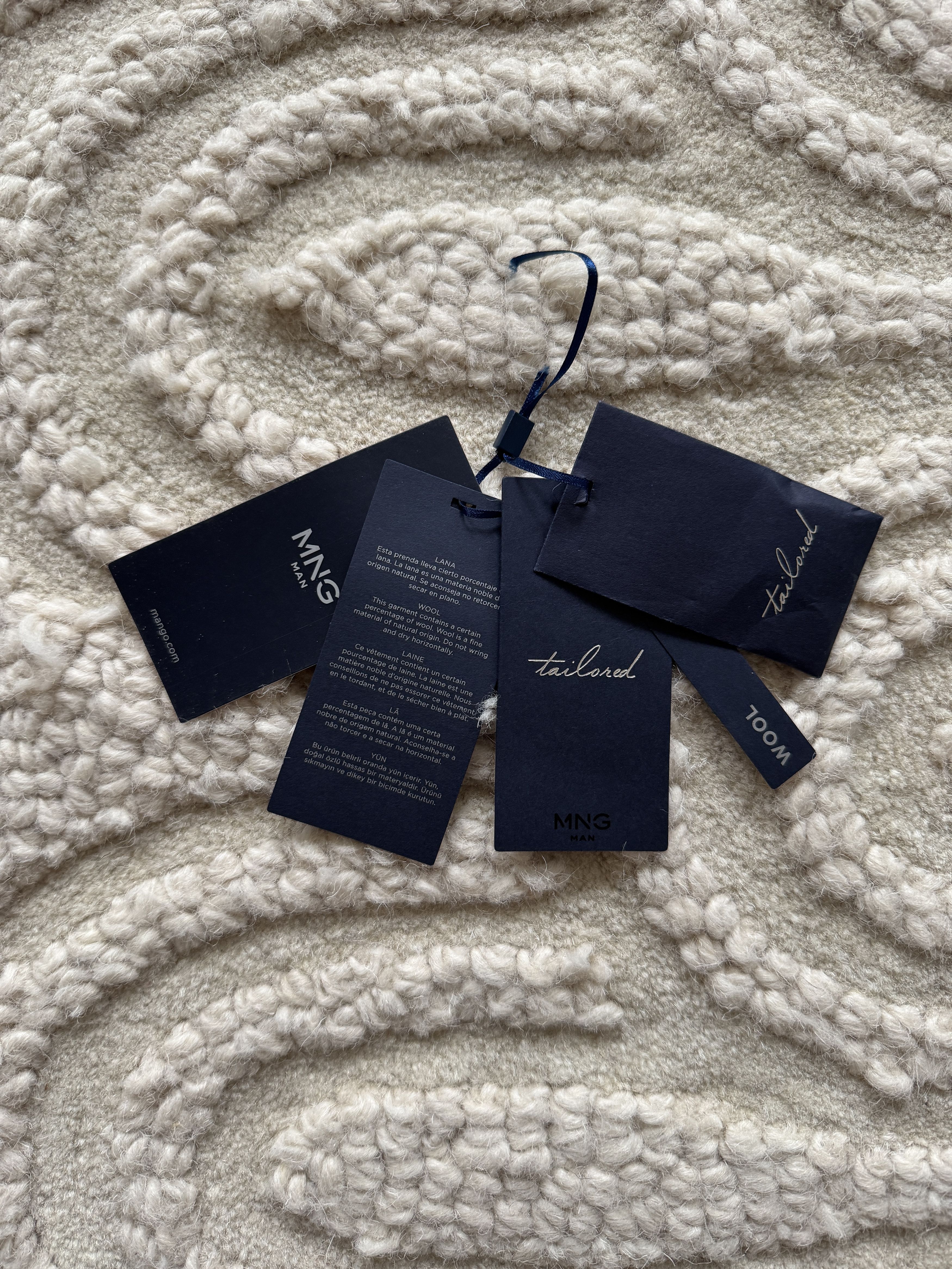Mango MNG Man Navy Blue Peacoat Size US M / EU 48-50 / 2 - 7 Thumbnail