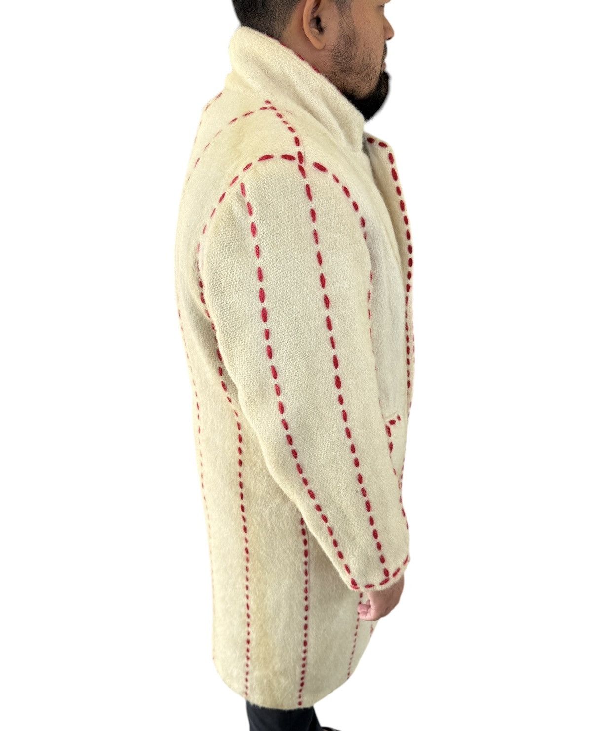 Issey Miyake RARE VINTAGE I.S ISSEY MIYAKE WOOL SHASHIKO LONG JACKET Size US XL / EU 56 / 4 - 8 Thumbnail