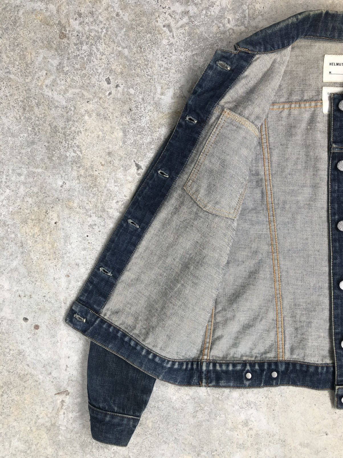Helmut Lang Helmut Lang Denim Jacket Classic Denim Distressed Size US S / EU 44-46 / 1 - 18 Thumbnail