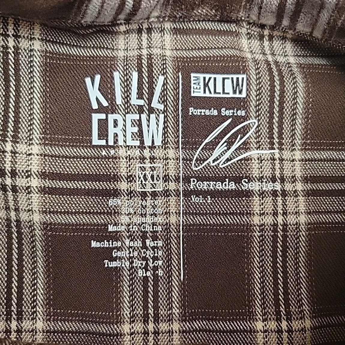 Vintage Kill Crew Shirt Men 2XL Brown Porrada Flannel Button-Up Plaid Casual Mens Size US XXL / EU 58 / 5 - 5 Thumbnail