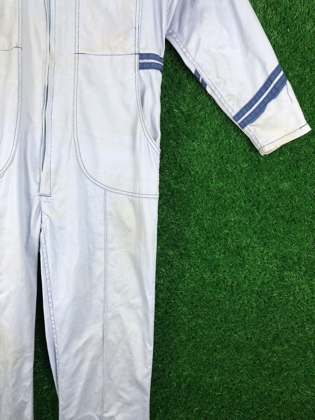 Uniform Wares Vintage 90's Toyota Tecno Coverall Zip up Size US 35 - 3 Thumbnail