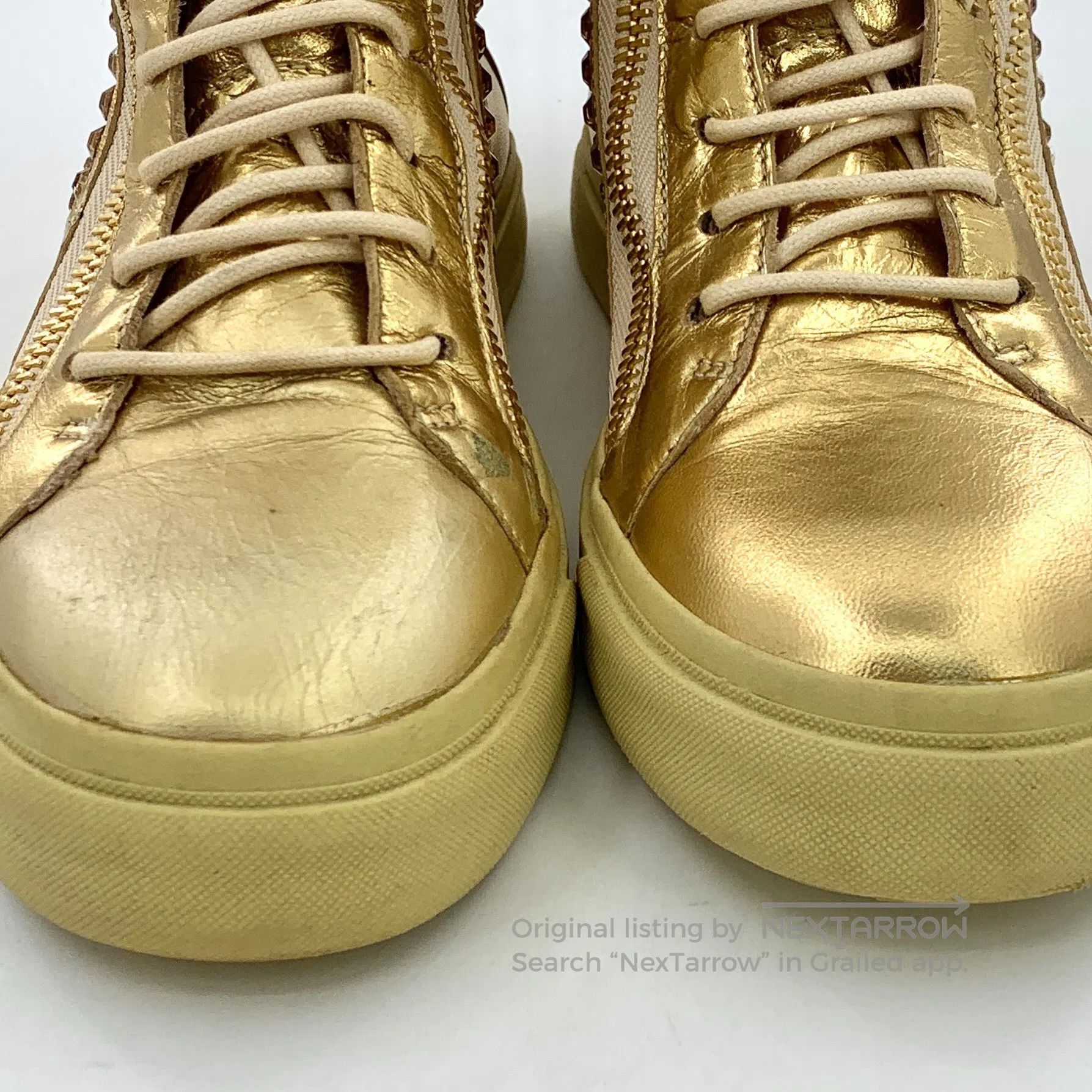 Other GIUSEPPE ZANOTTI DESIGN Golden Dual Zipper Design Stud Dec Size US 5 / EU 37 - 9 Thumbnail
