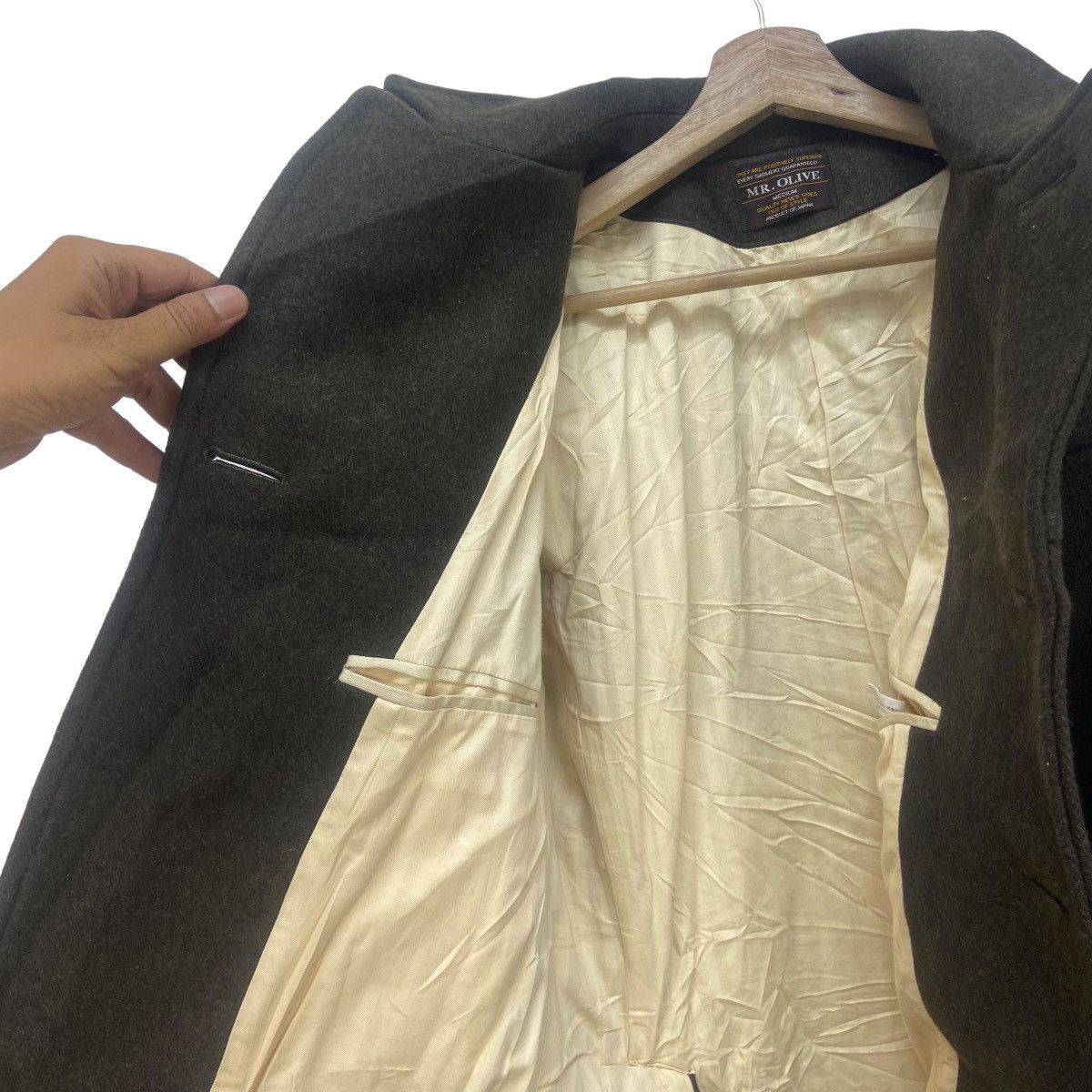 Mr. Olive Vintage 80s Mr. Olive Retro Wool Heavy Coat Size US XS / EU 42 / 0 - 7 Thumbnail