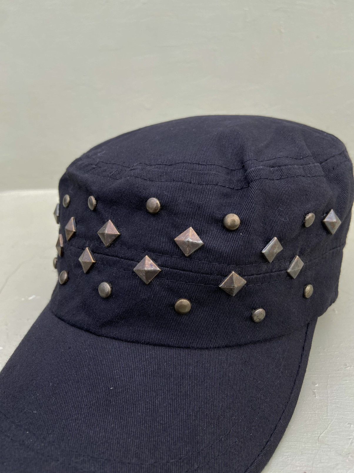 If Six Was Nine 2000s punk ifsix studded button patrol hat Size ONE SIZE - 2 Thumbnail