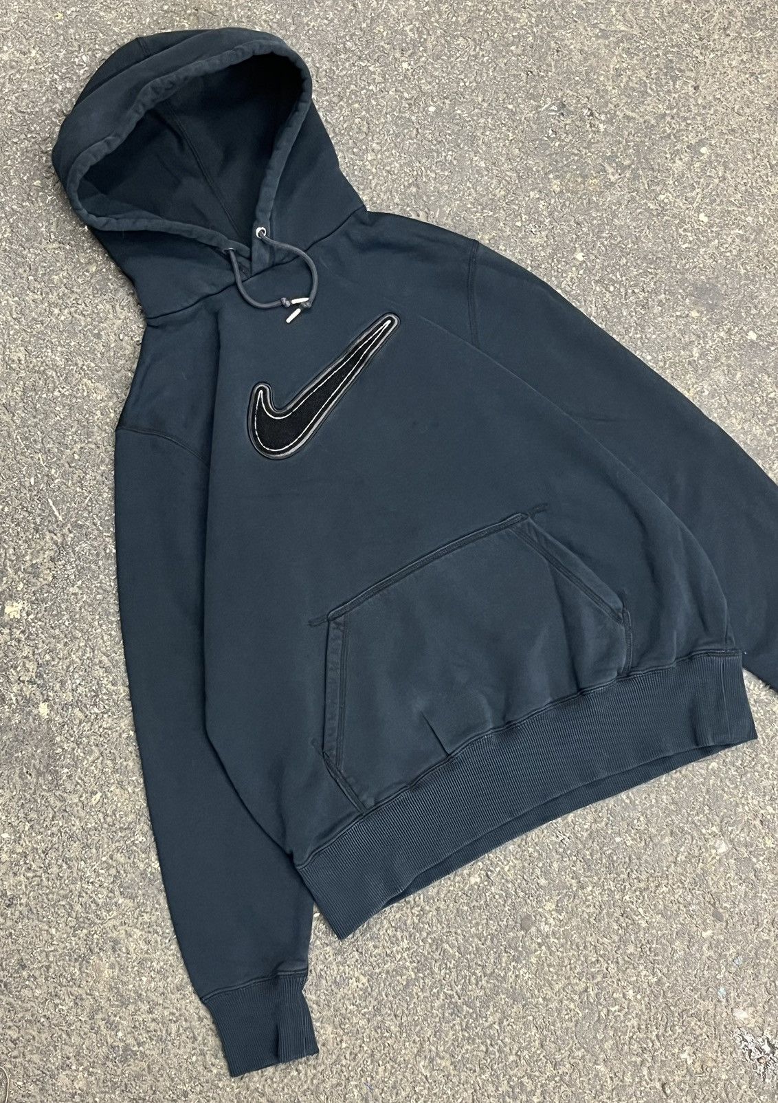 Nike × Vintage Nike big swoosh center swoosh hoodie vintage y2k streetwear Size US L / EU 52-54 / 3 - 1 Thumbnail