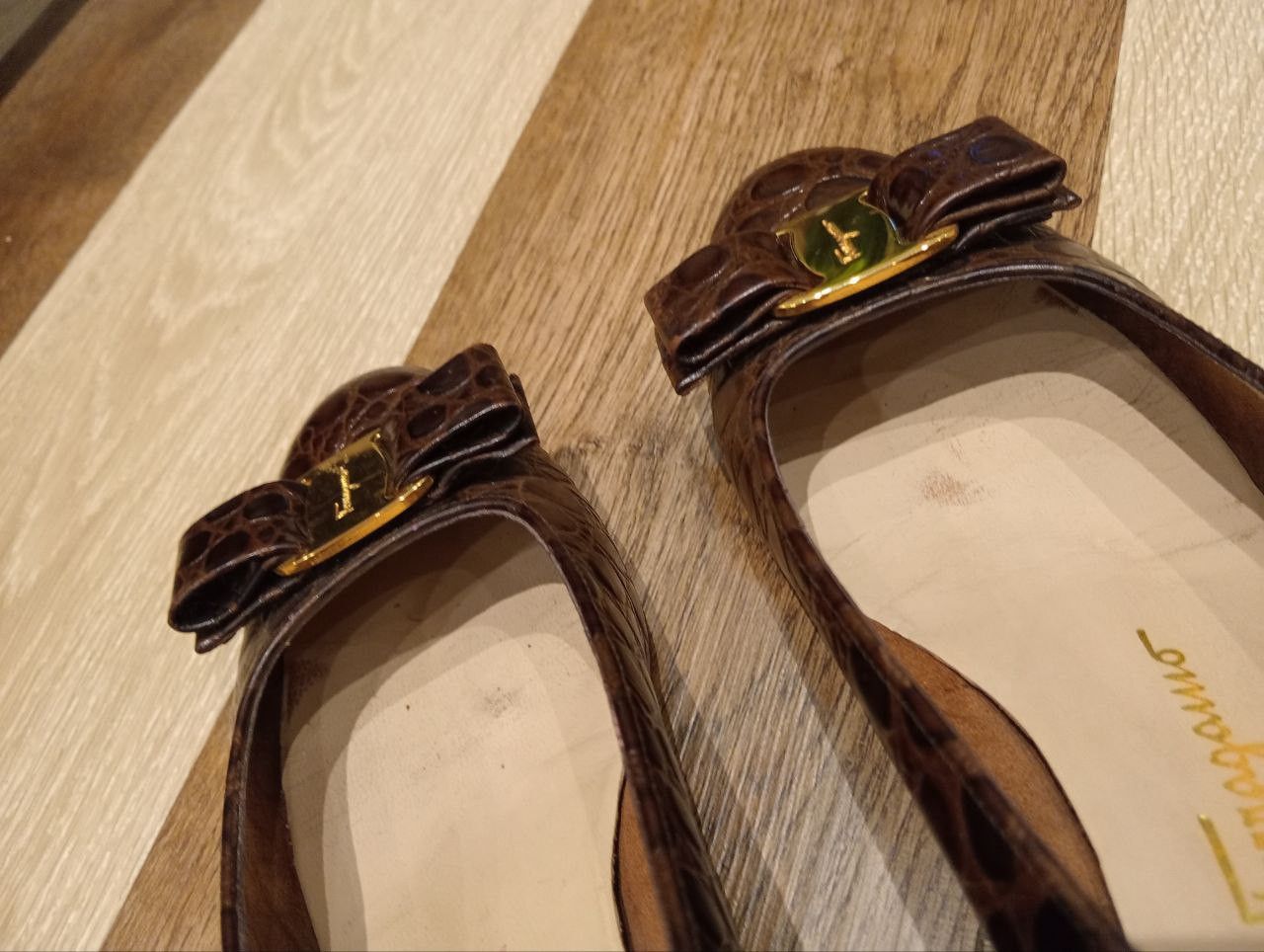 Salvatore Ferragamo SALVATORE FERRAGAMO BOUTIQUE LEATHER SHOES - SIZE 6 Size US 6 / IT 36 - 16 Thumbnail
