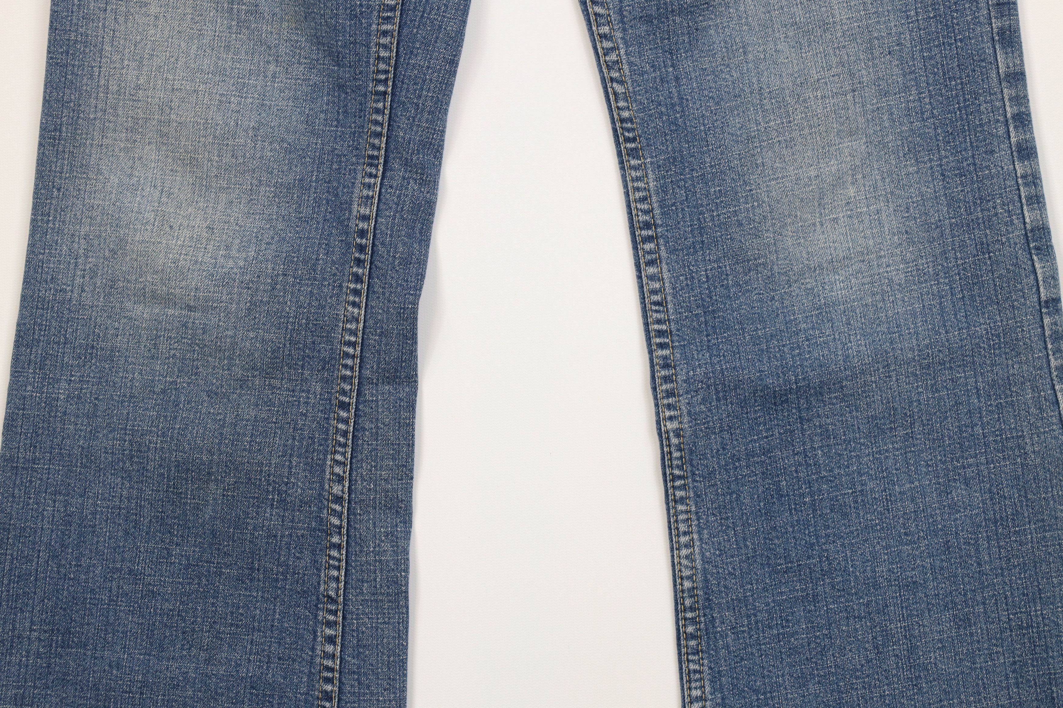 Express Vintage Y2K Express Flared Wide Leg Denim Jeans Stretch Size 30" / US 8 / IT 44 - 3 Thumbnail