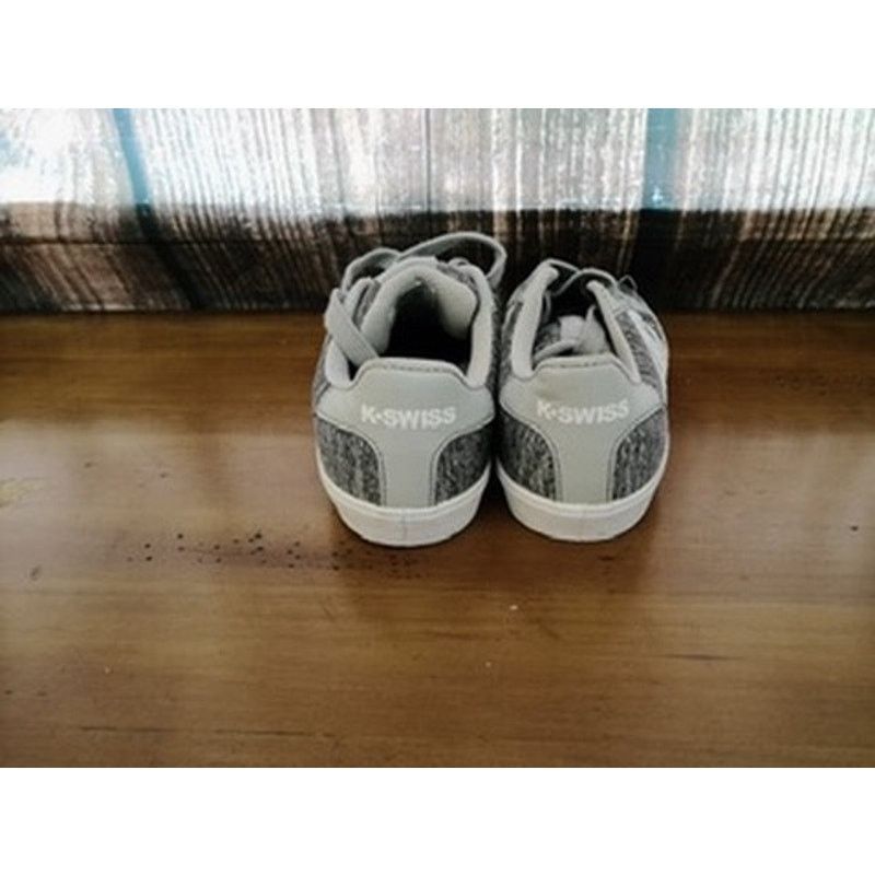 K-Swiss K-Swiss Court Tiebreak II Gray White Lace-Up Shoes size 3.5 Size US 9 / EU 42 - 4 Thumbnail