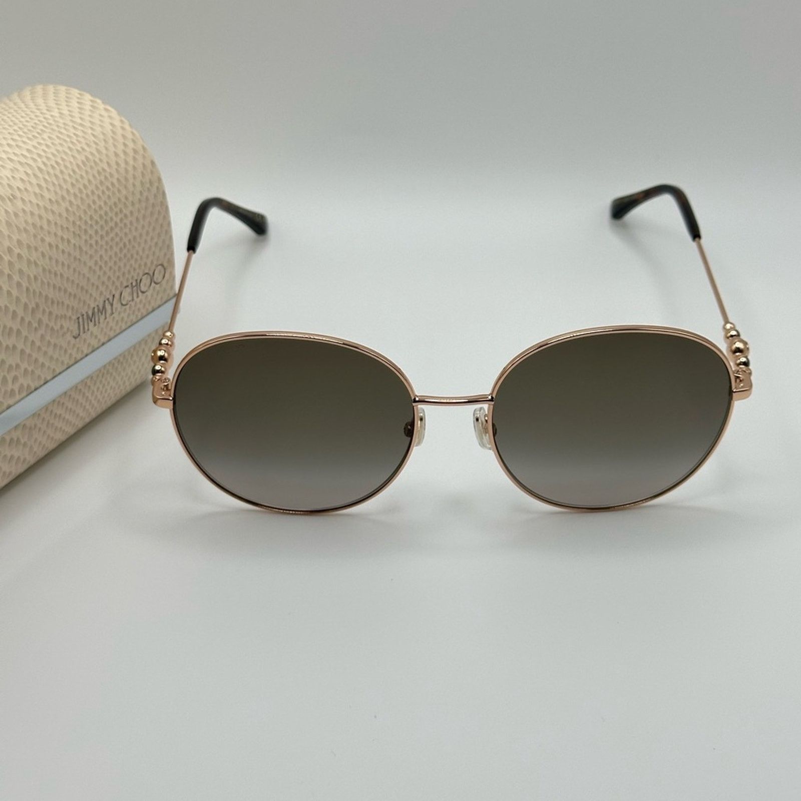 Jimmy Choo NEW JIMMY CHOO Birdie/S 06J Gold Brown Women Sunglasses Size ONE SIZE - 2 Thumbnail