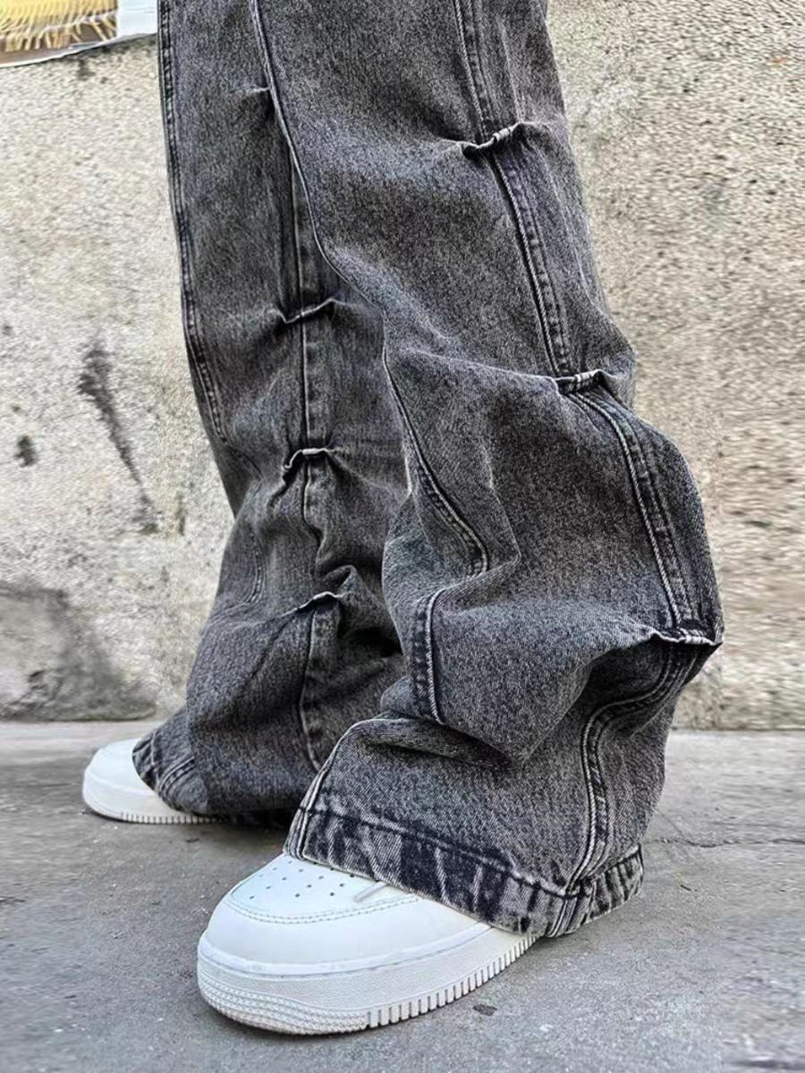 Japanese Brand × Jean High Street Vintage Frayed Design Scrap Micro Flare Jeans Size US 33 - 3 Thumbnail