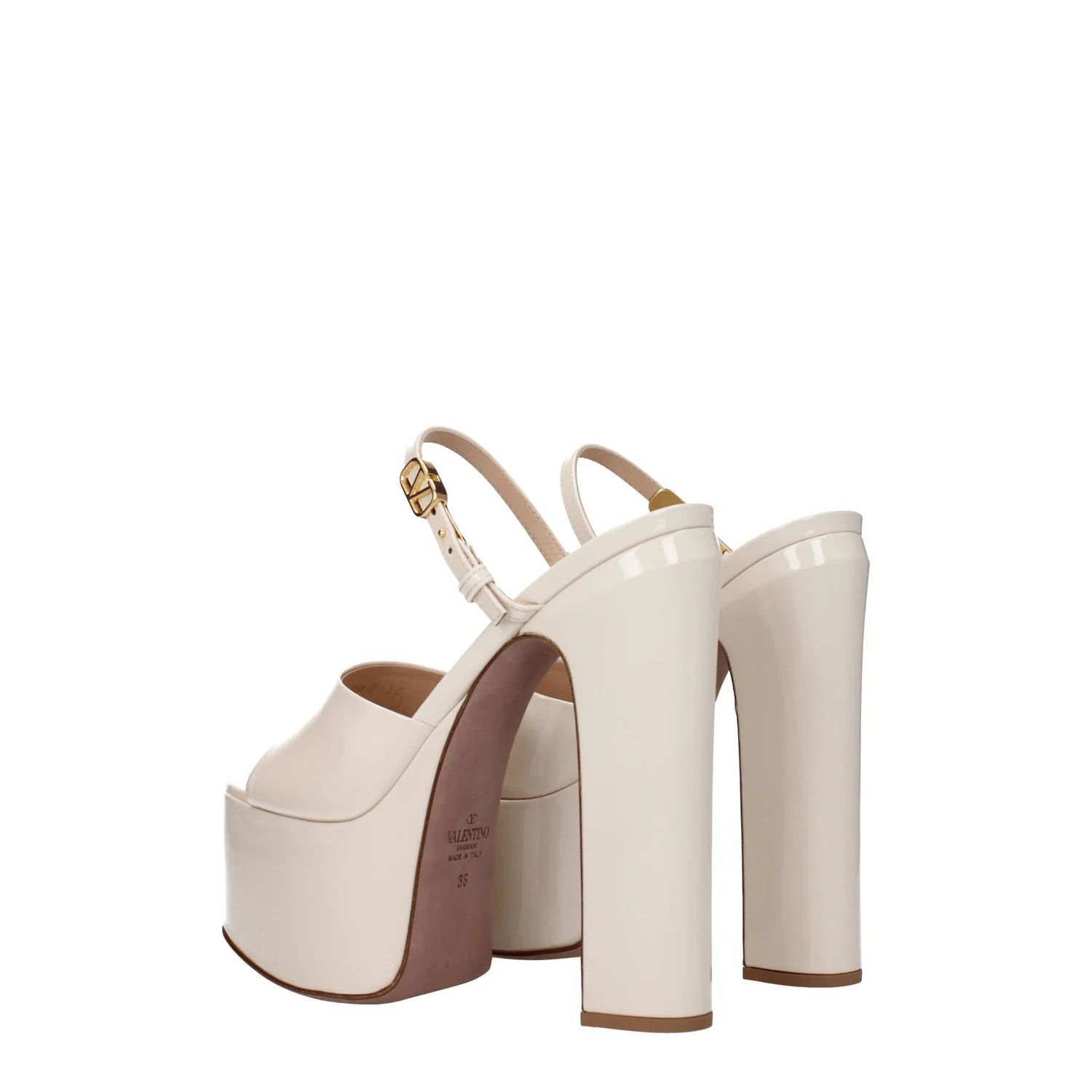 Valentino ob1o1e1224 Patent Leather Sandals in Beige Size US 11 / IT 41 - 4 Thumbnail