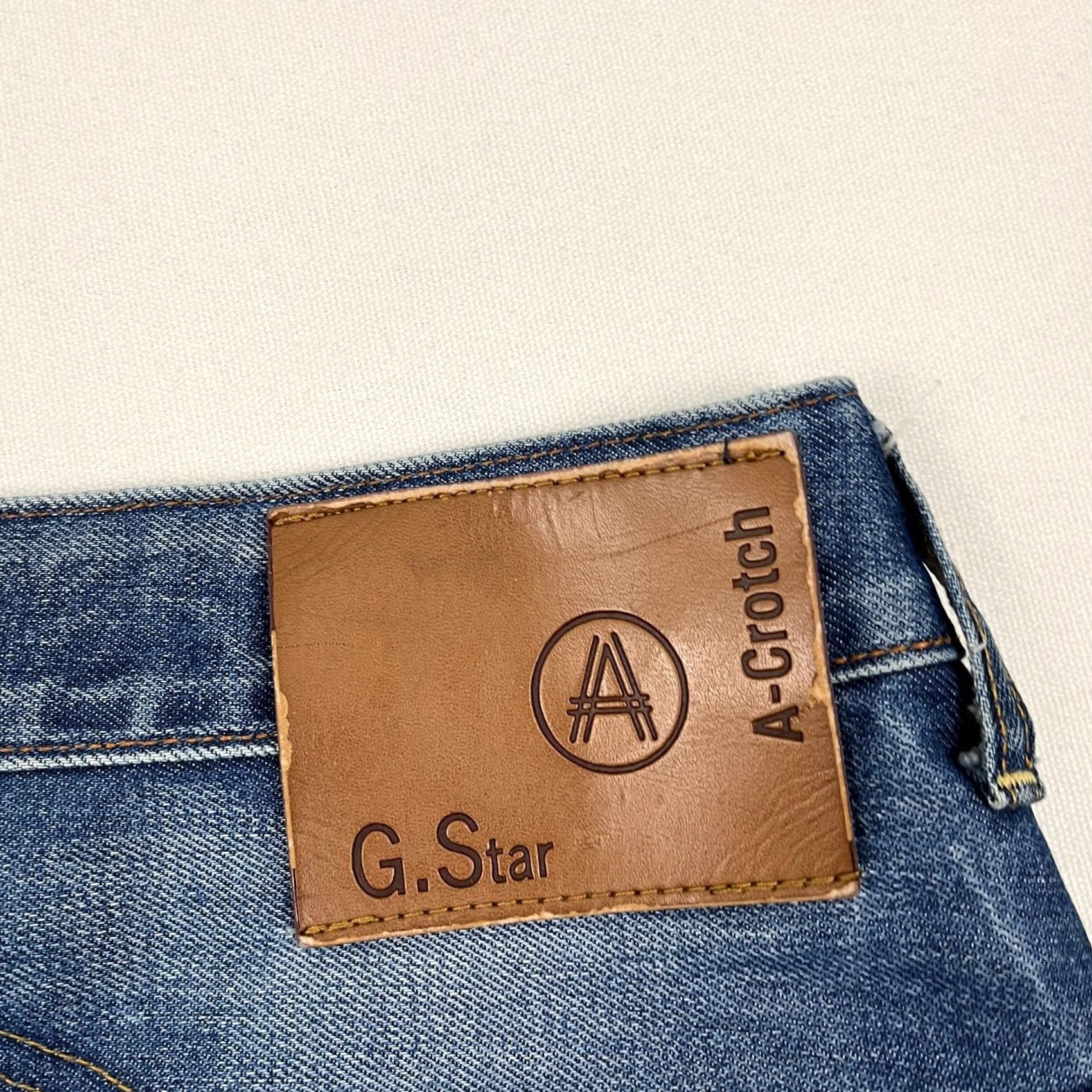 G-Star G-STAR Raw A Crotch Tapered Jeans Mens 30 x 28 Slim Taper Blue Denim Stretch Jeans Mens Slim Tapered Blue Denim Stretch Size US 30 / EU 46 - 4 Thumbnail