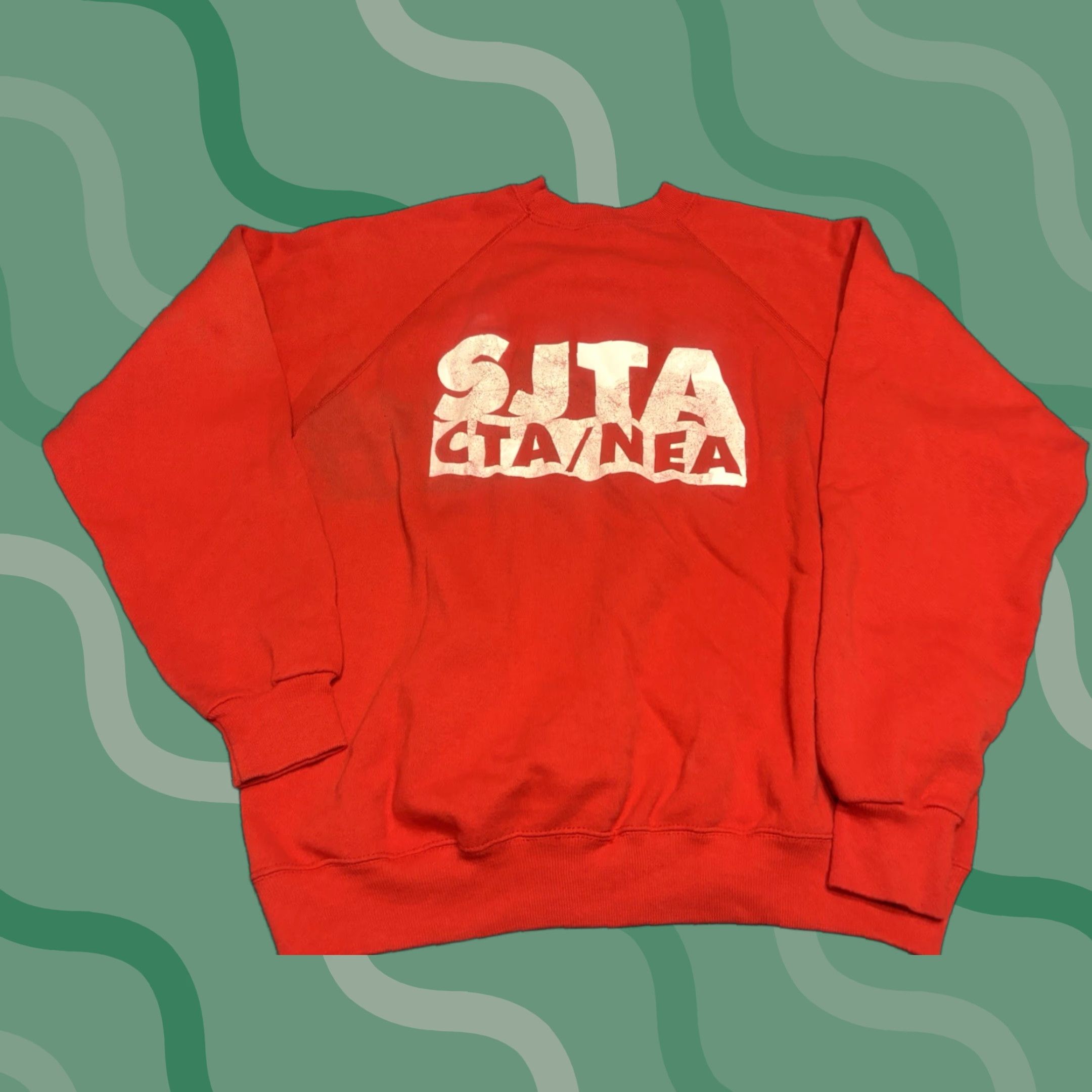Vintage VINTAGE 90s Teacher Sweatshirt Crewneck XL Red M&C Sportswear Women Sweatshirt Embroidered Crew Neck Pullover All Seasons Size XL / US 12-14 / IT 48-50 - 1 Thumbnail