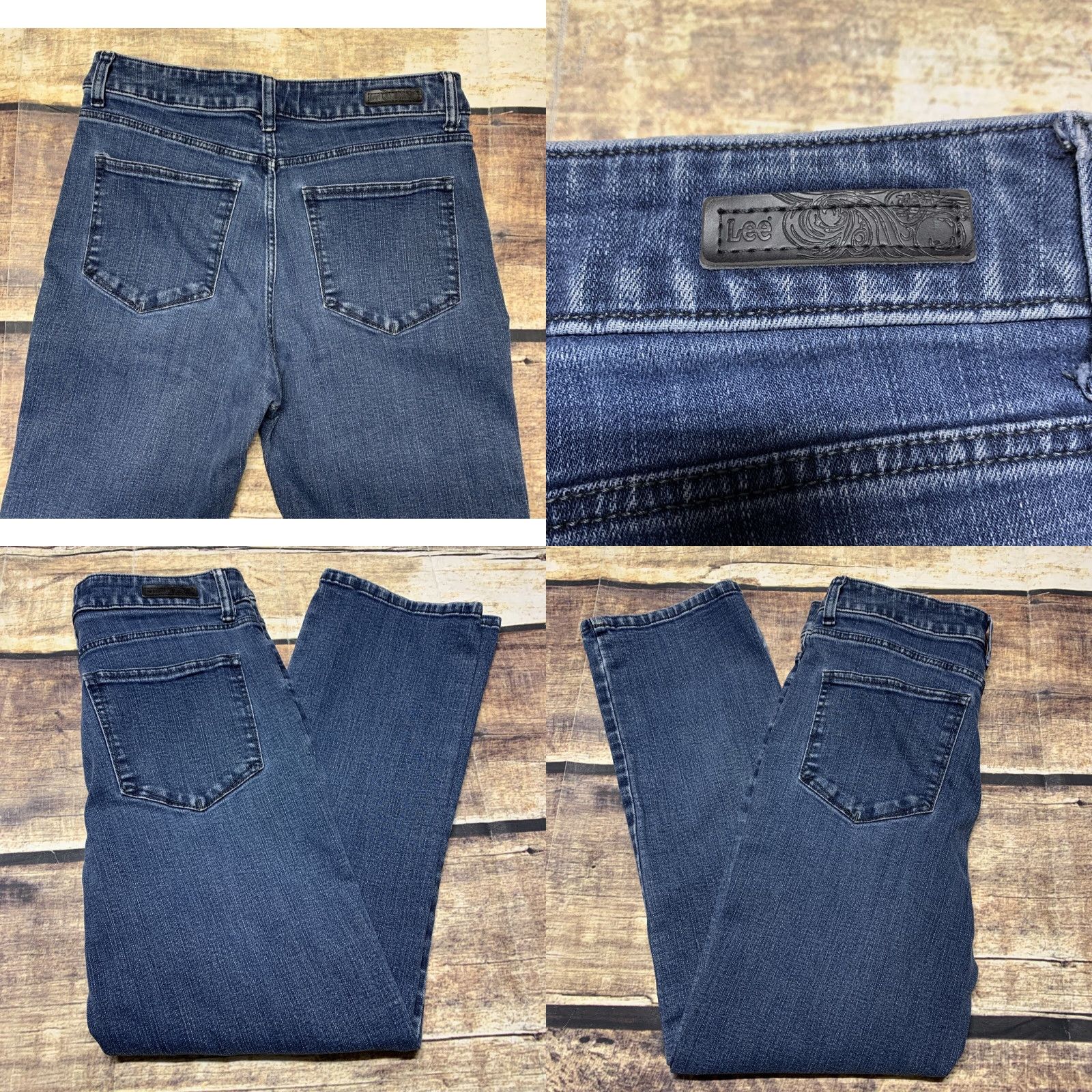 Lee Lee Classic Fit Straight Leg Denim Blue Jeans Women's 32 x 26 Mid Rise READ Size 24" / US 00 / IT 34 - 8 Thumbnail