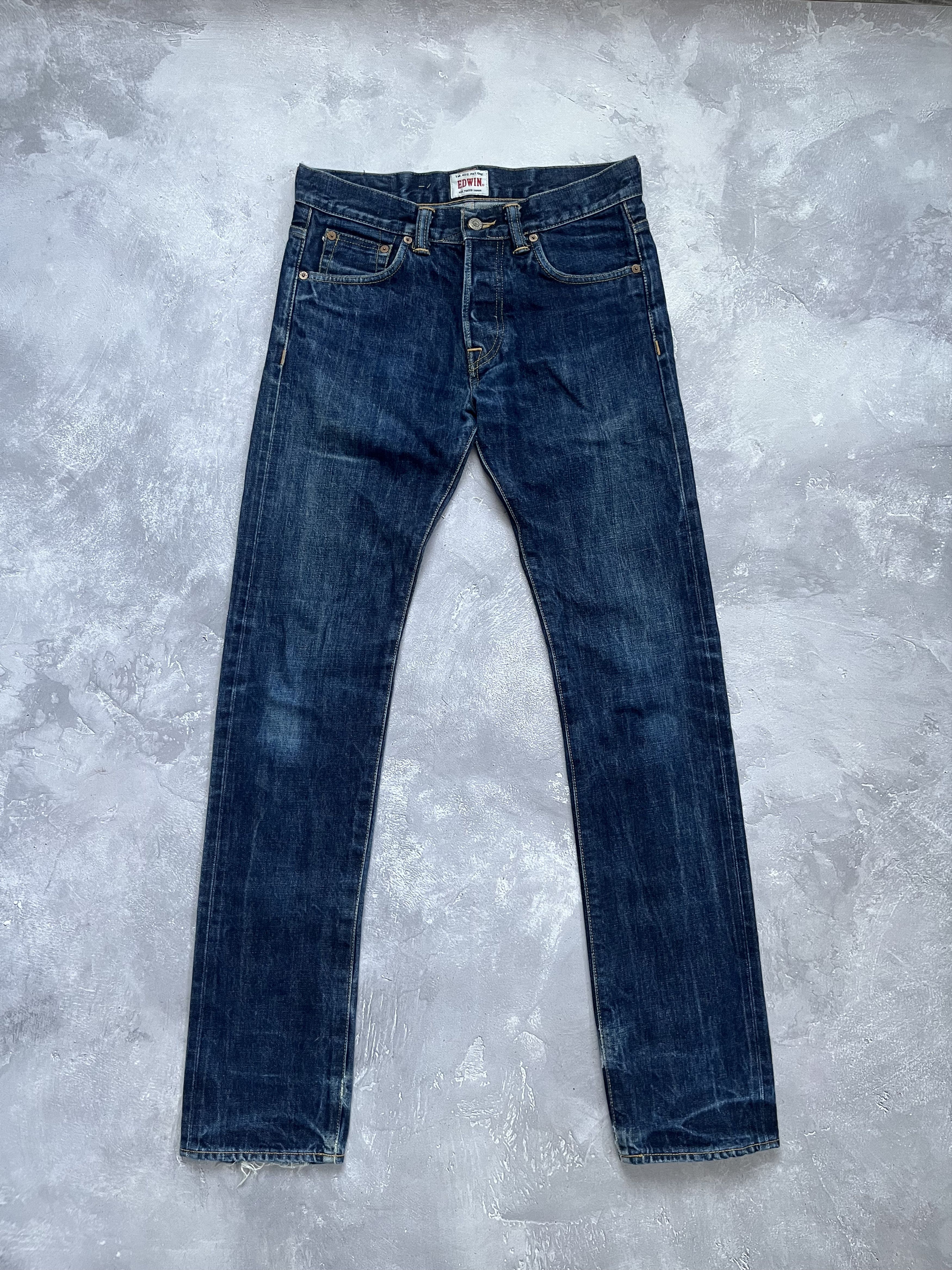 Edwin Vintage Edwin Selvedge Jeans Ed-71 Silm Fit Size 28x32 Blue Size US 28 / EU 44 - 1 Thumbnail