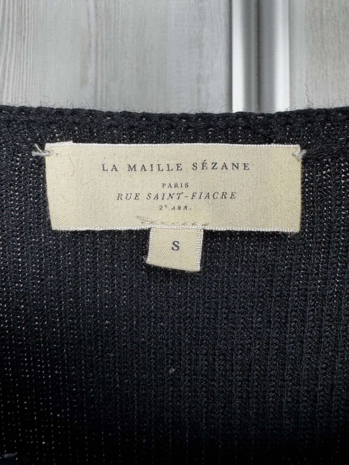 Sezane Sezane Paris black wool cotton blend side button sweater S Size S / US 4 / IT 40 - 9 Thumbnail