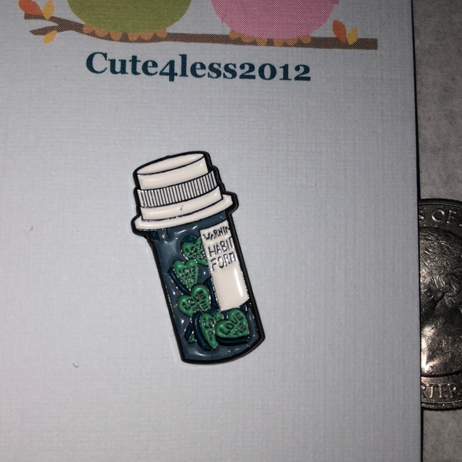 Other Habit Form Pill Bottle Pin Brooch Size ONE SIZE - 1 Thumbnail