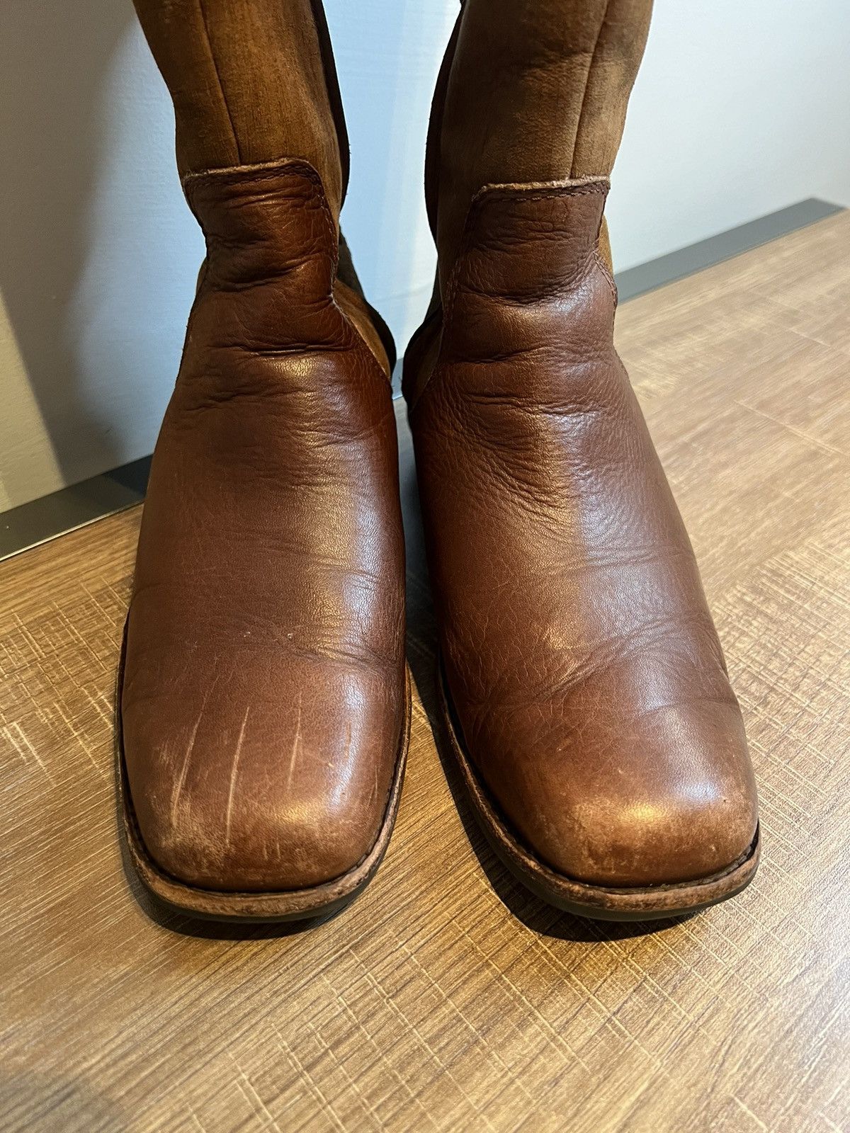 UGG Smithfield Brown Suede Leather Riding Boots Womens 7