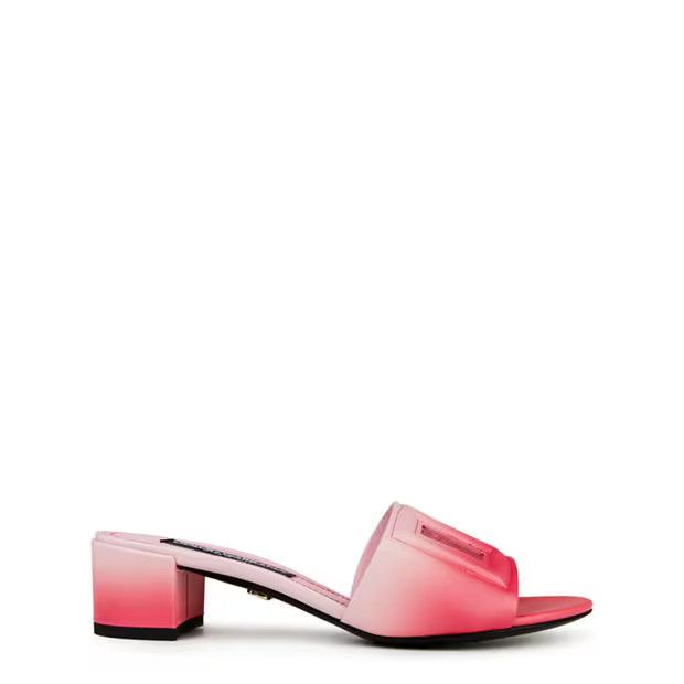 Dolce & Gabbana o1g2r1mq1024 Calfskin Heeled Mules in Rosa Size US 7 / IT 37 - 1 Thumbnail