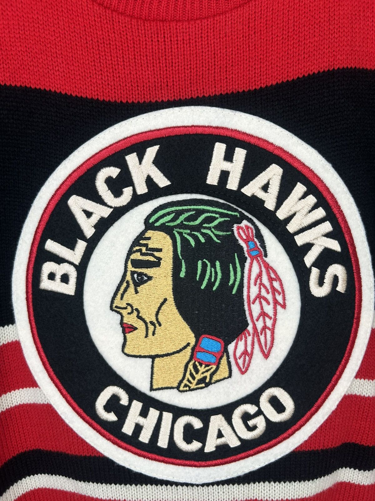 Ccm Vintage CCM Chicago Blackhawks Heritage Knit Jersey Size US L / EU 52-54 / 3 - 4 Thumbnail