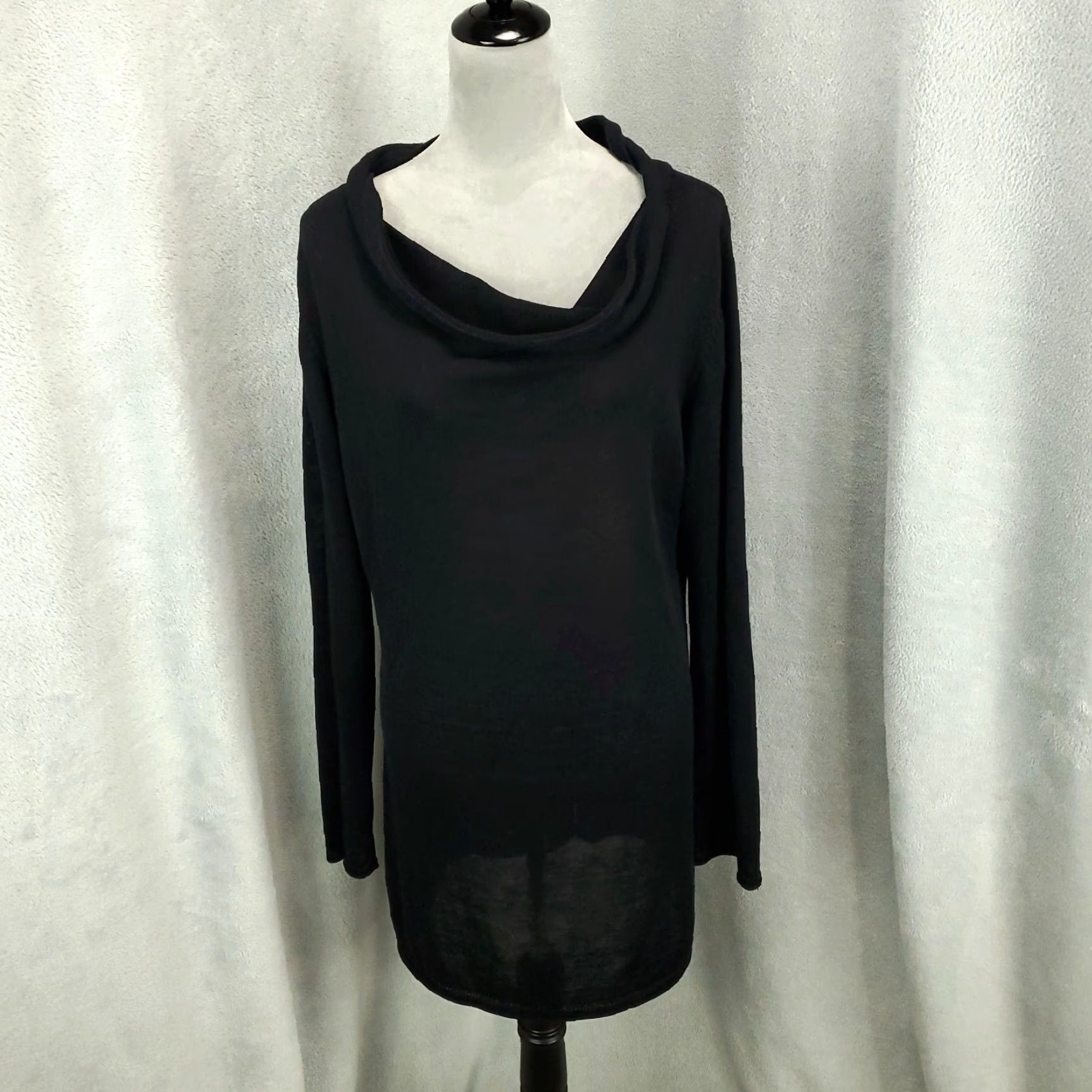 Coldwater Creek Coldwater Creek Sweater Womens M Black Linen Lightweight Semi Sheer Size M / US 6-8 / IT 42-44 - 2 Thumbnail