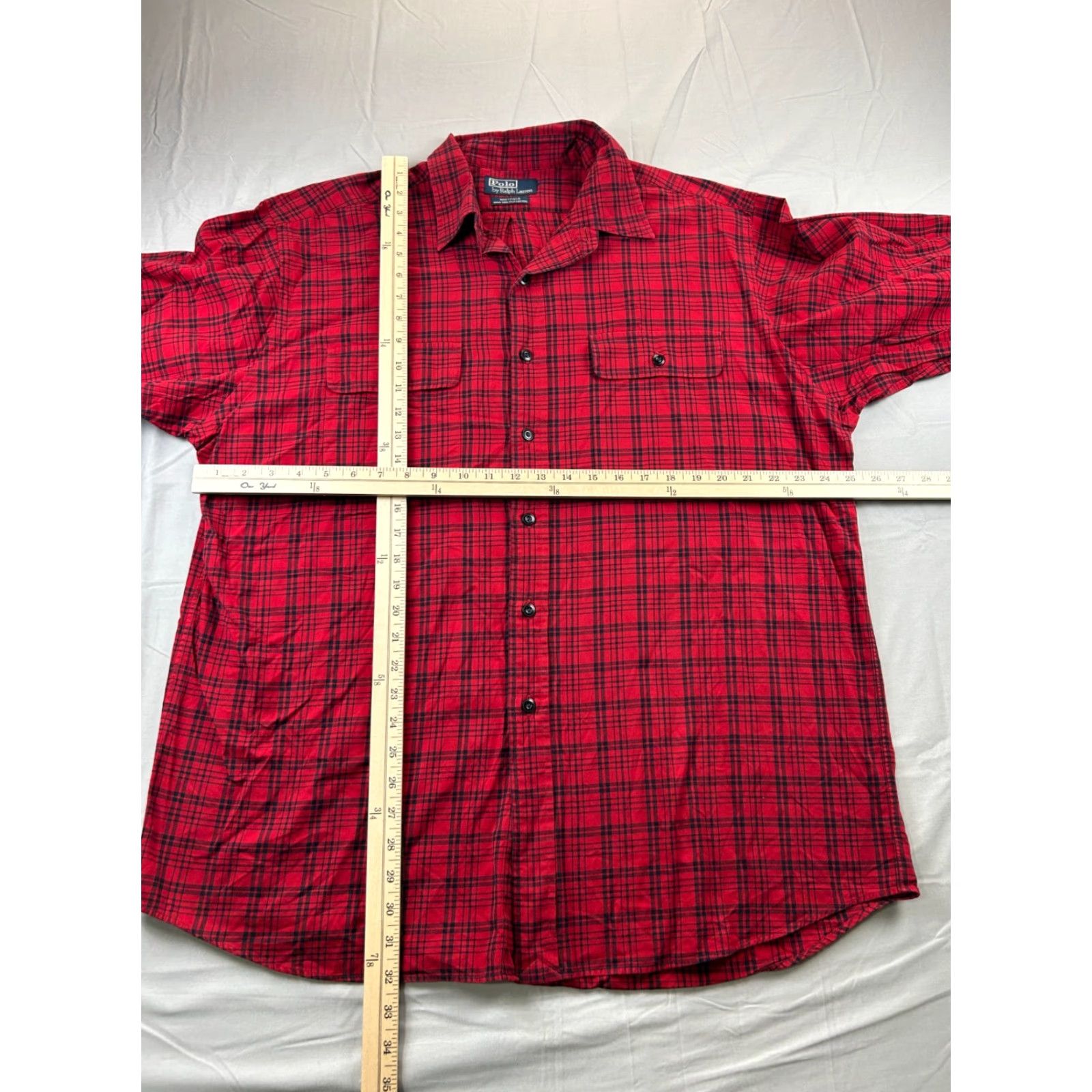 Polo Ralph Lauren Polo Ralph Lauren Shirt Mens XL Red Black Whitfield Chest Pocket Buffalo Plaid Size US XL / EU 56 / 4 - 4 Thumbnail