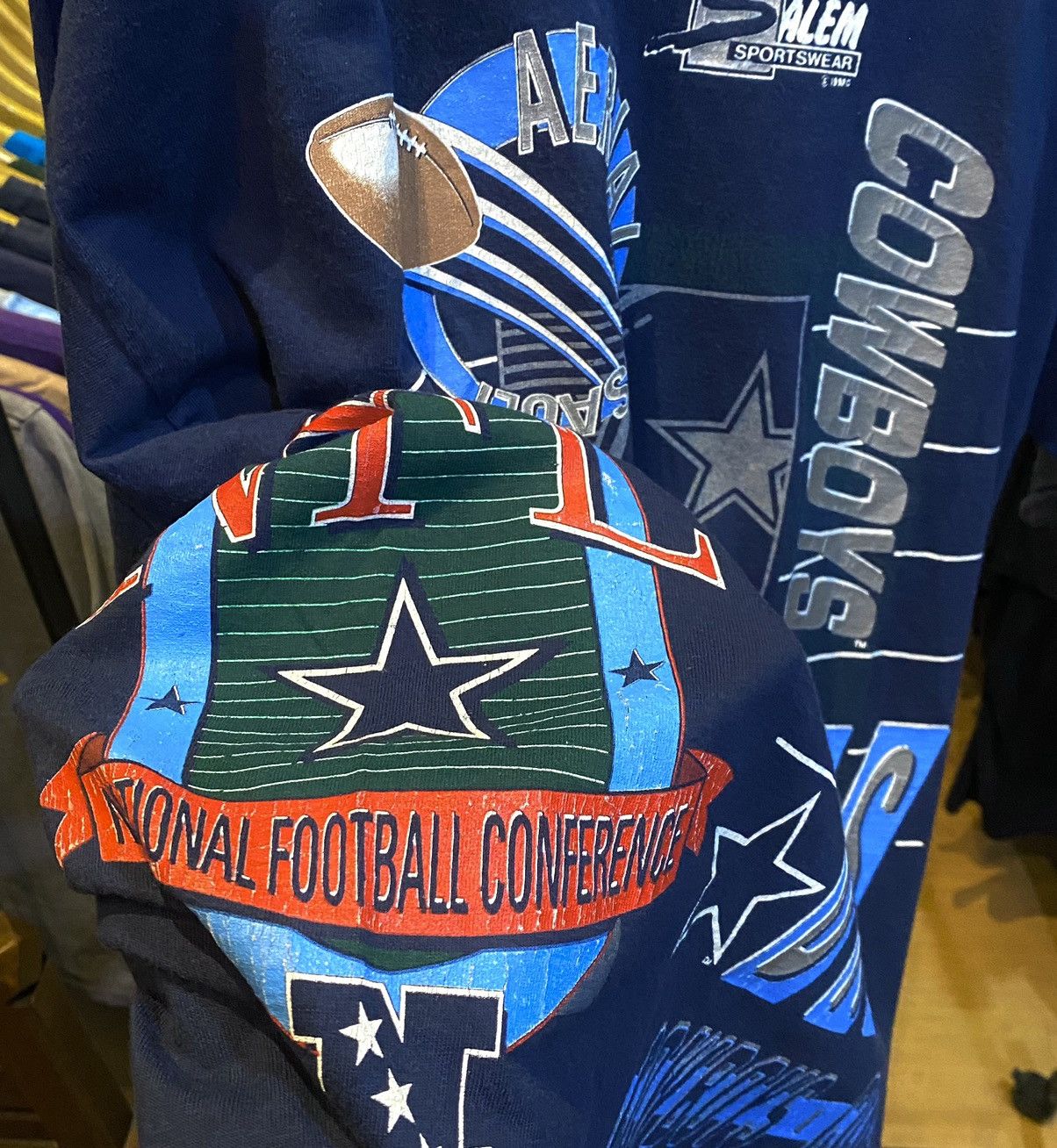 NFL × Vintage Dallas Cowboys salem tag 1992 All Over Print vintage Size US XL / EU 56 / 4 - 9 Thumbnail