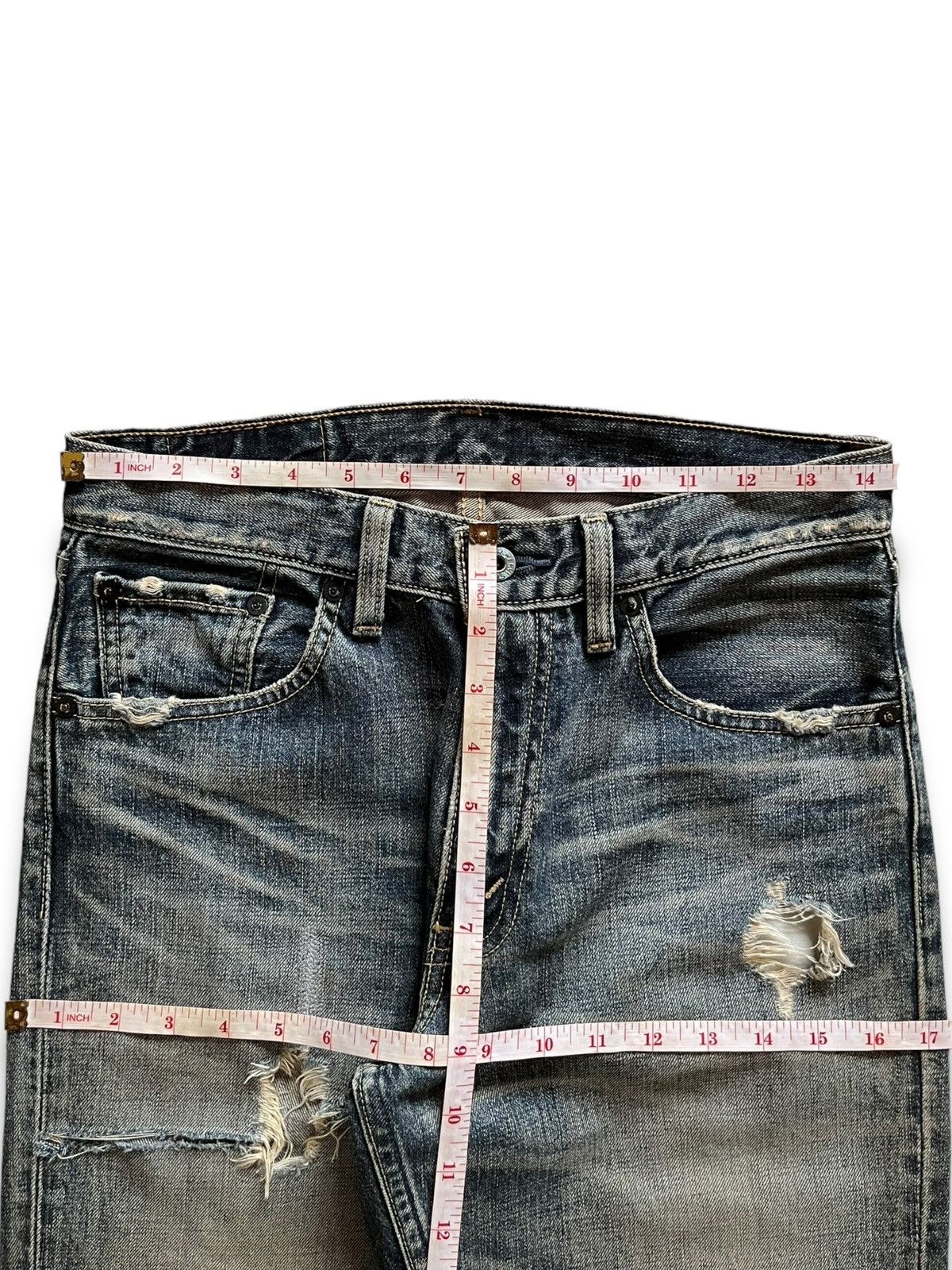 Levi's × Levi's Vintage Clothing Vintage 90s Levis 502 Distressed Mud Wash Loose Jeans Size US 29 - 11 Thumbnail