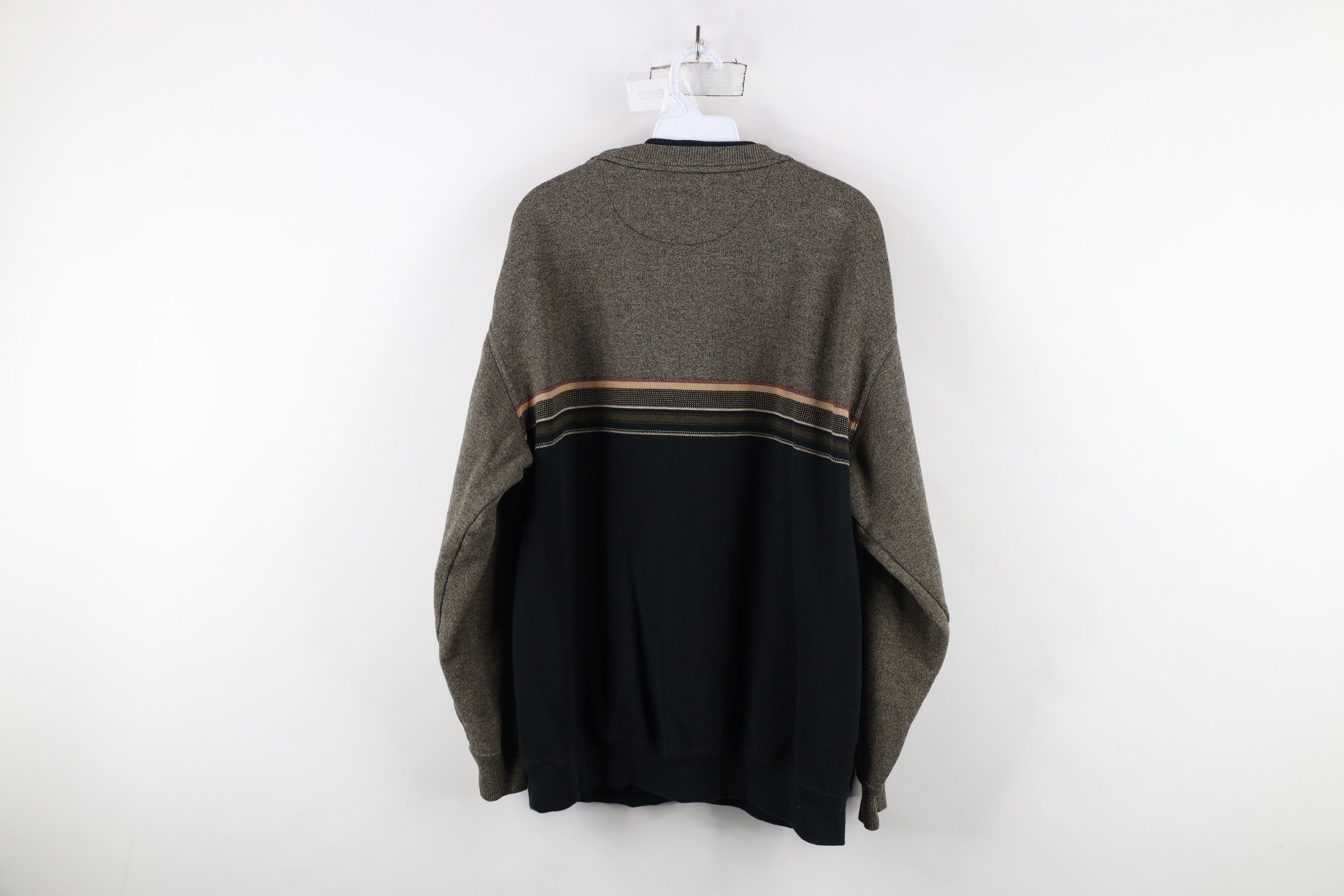 Vintage Vintage 90s Streetwear Knit Striped Crewneck Sweatshirt Size US XL / EU 56 / 4 - 7 Thumbnail