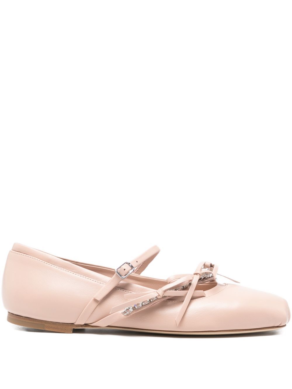Jimmy Choo LOLI LEATHER BALLET FLATS Size US 11 / IT 41 - 1 Thumbnail