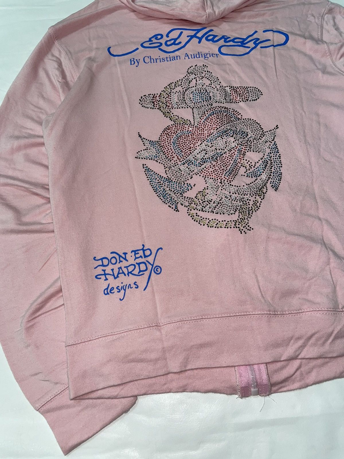Ed Hardy × Japanese Brand Ed Hardy Japanese streetwear zip hoodie Size L / US 10 / IT 46 - 4 Thumbnail