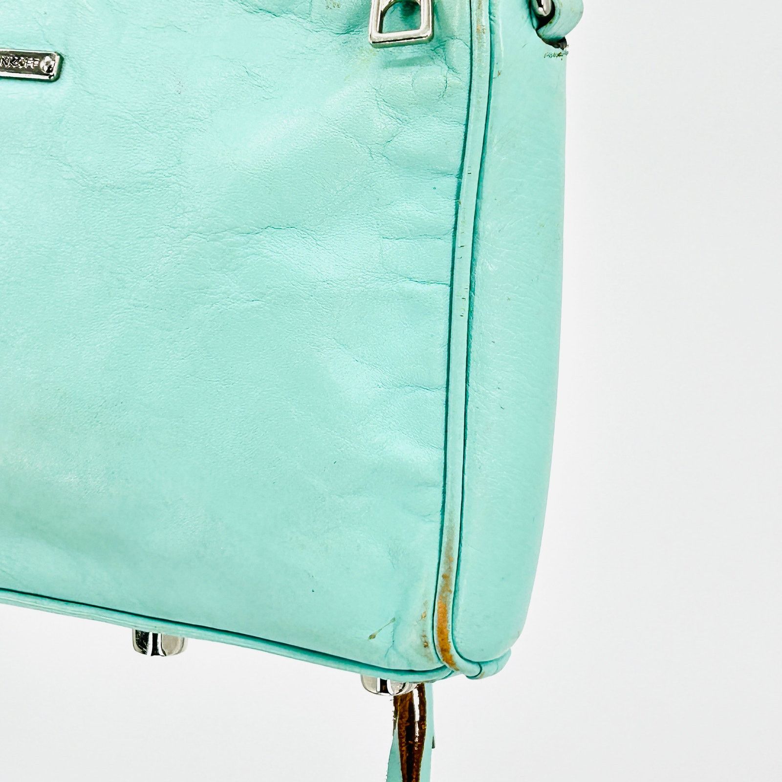 Rebecca Minkoff Vintage Y2K Mint Green Leather Silver Chain Shoulder Bag Size ONE SIZE - 7 Thumbnail
