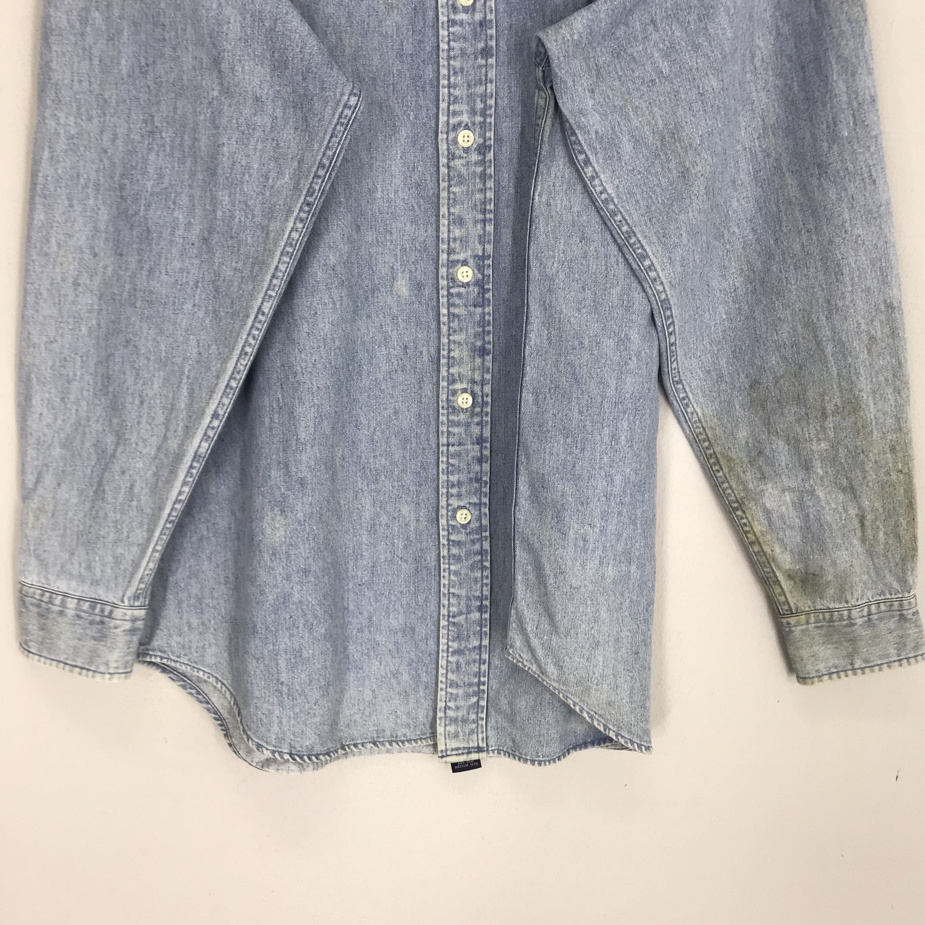 Polo Ralph Lauren × Vintage Vintage 90s Polo Ralph Lauren Small Pony Denim Jeans Shirt Size US L / EU 52-54 / 3 - 5 Thumbnail