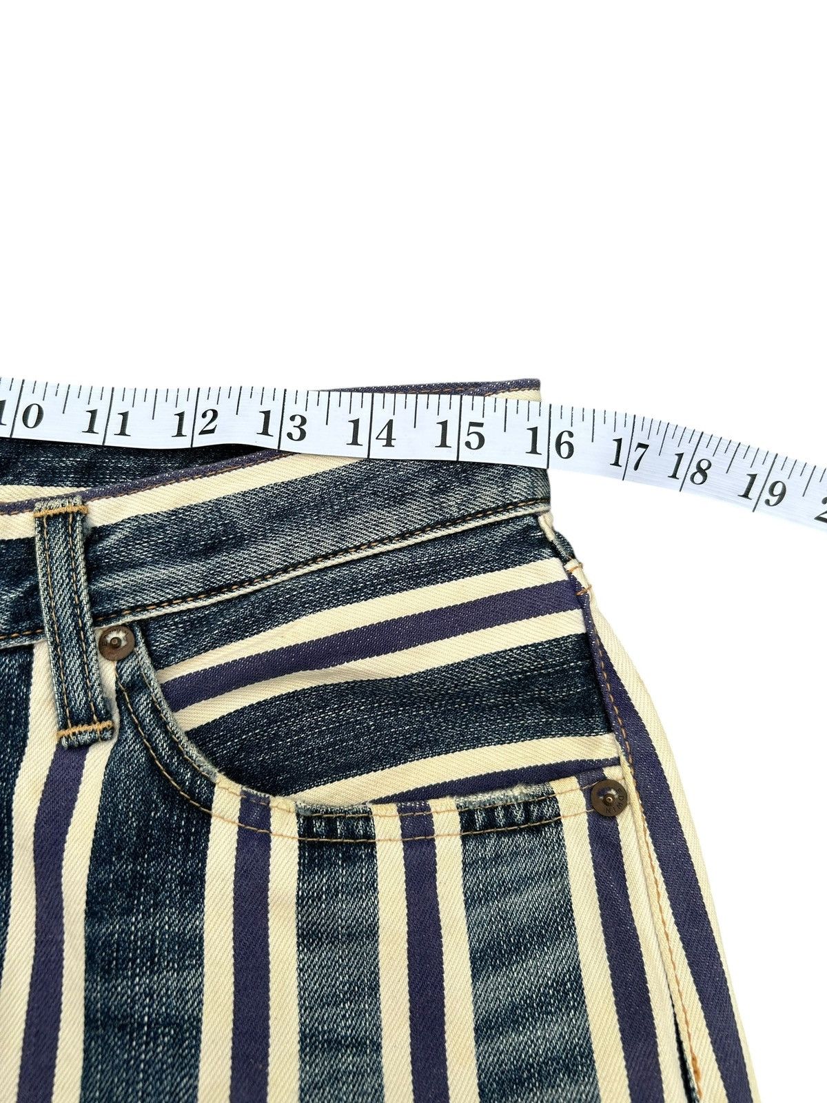 Kapital Vintage Edwin 505 Selvedge Stripe Japanese Denim Jeans Size US 32 / EU 48 - 13 Thumbnail