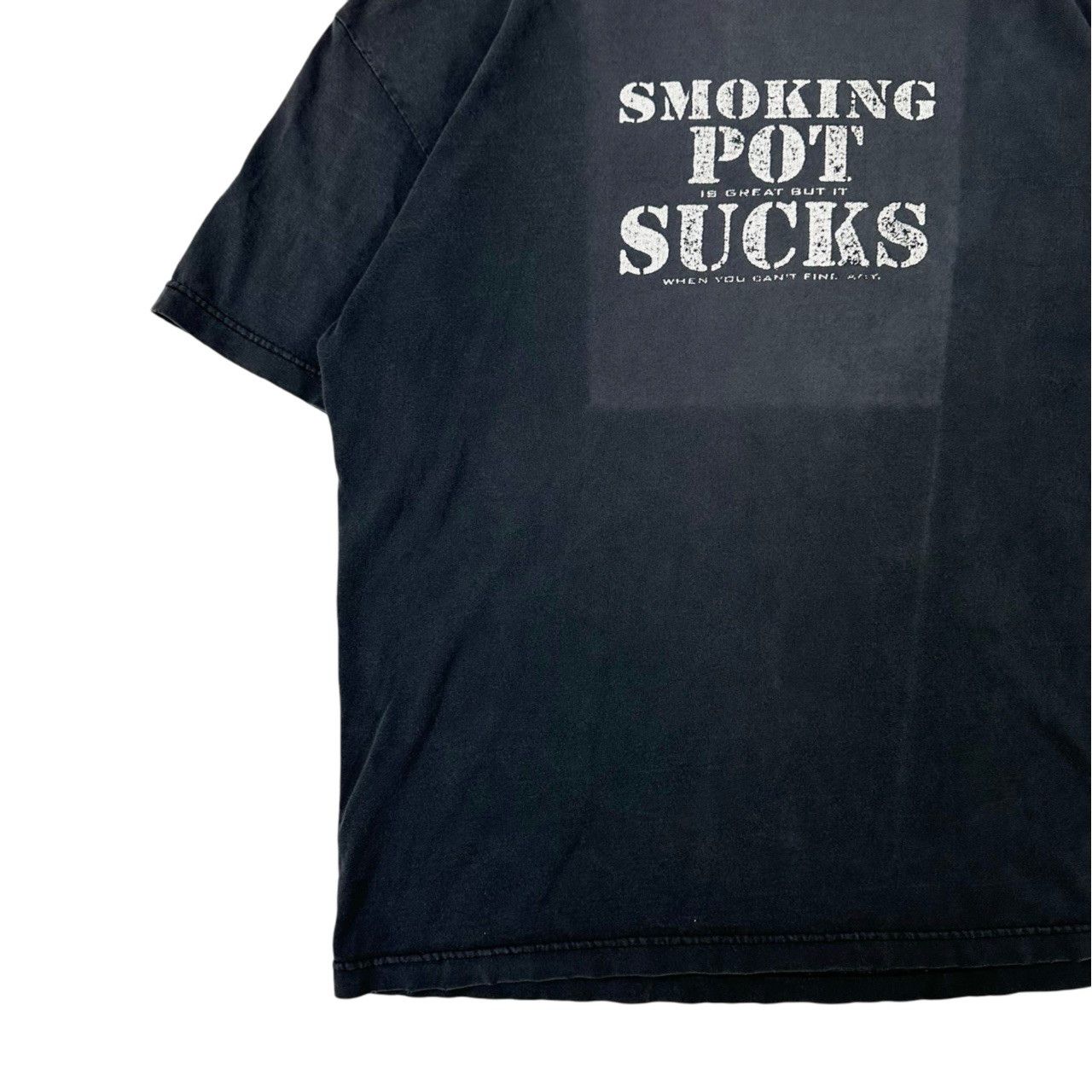 Vintage Vintage 00s Smoking Pot Sucks Parody Graphic T Shirt Size US XL / EU 56 / 4 - 3 Thumbnail