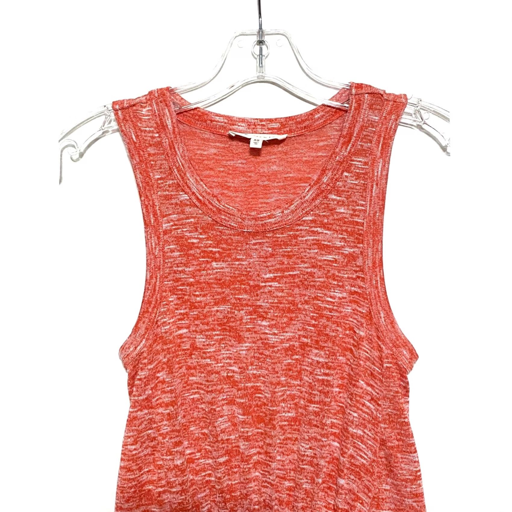 Ann Taylor Lou & Grey Loft Tiered Sleeveless Maxi Dress XS Space Dye Smocked Summer Stretch - Orange - Women - Dress Size XS / US 0-2 / IT 36-38 - 3 Thumbnail