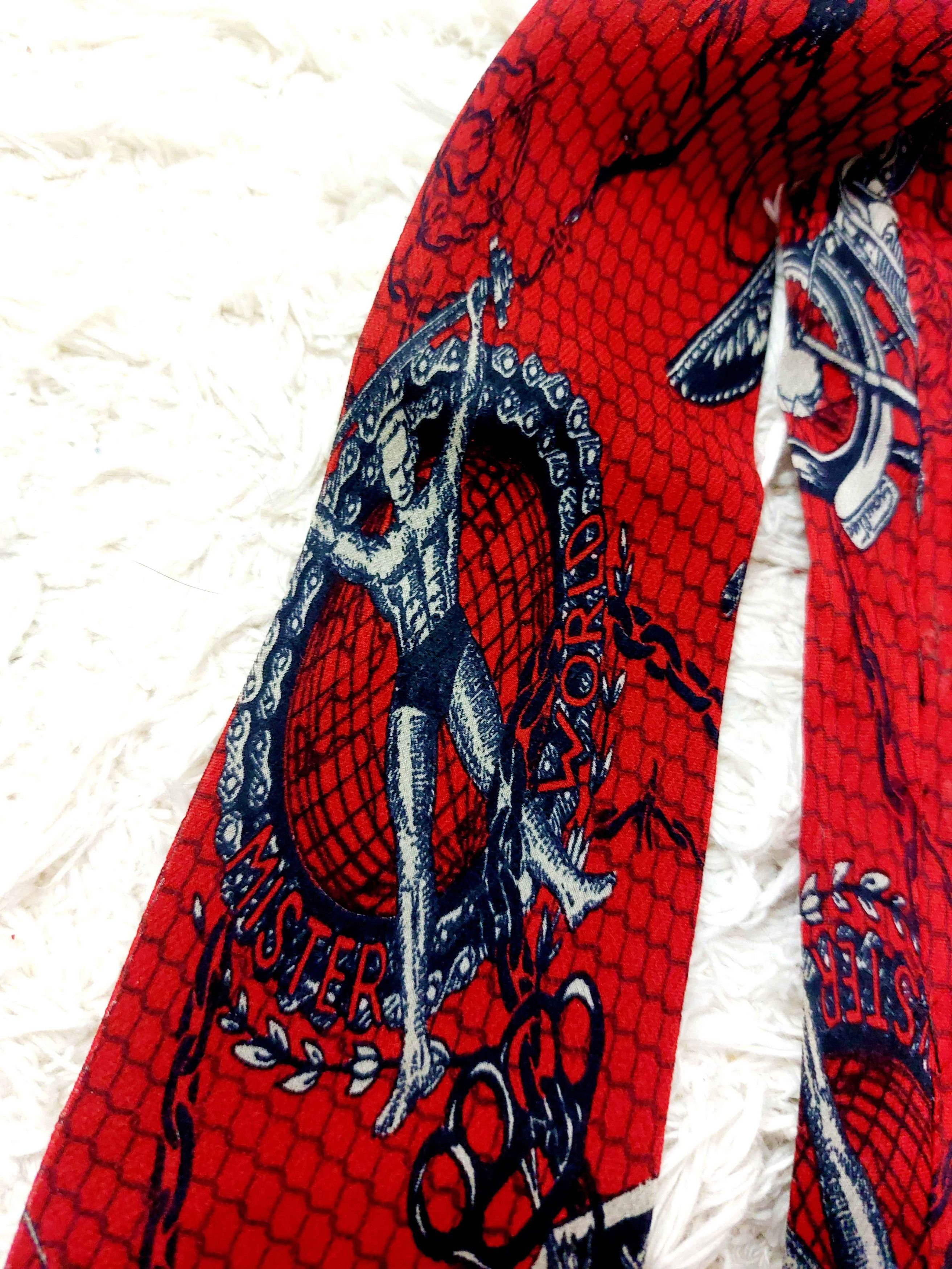Jean Paul Gaultier Jean Paul Gaultier Mister World Skeleton Moto Tie Necktie Size ONE SIZE - 7 Thumbnail