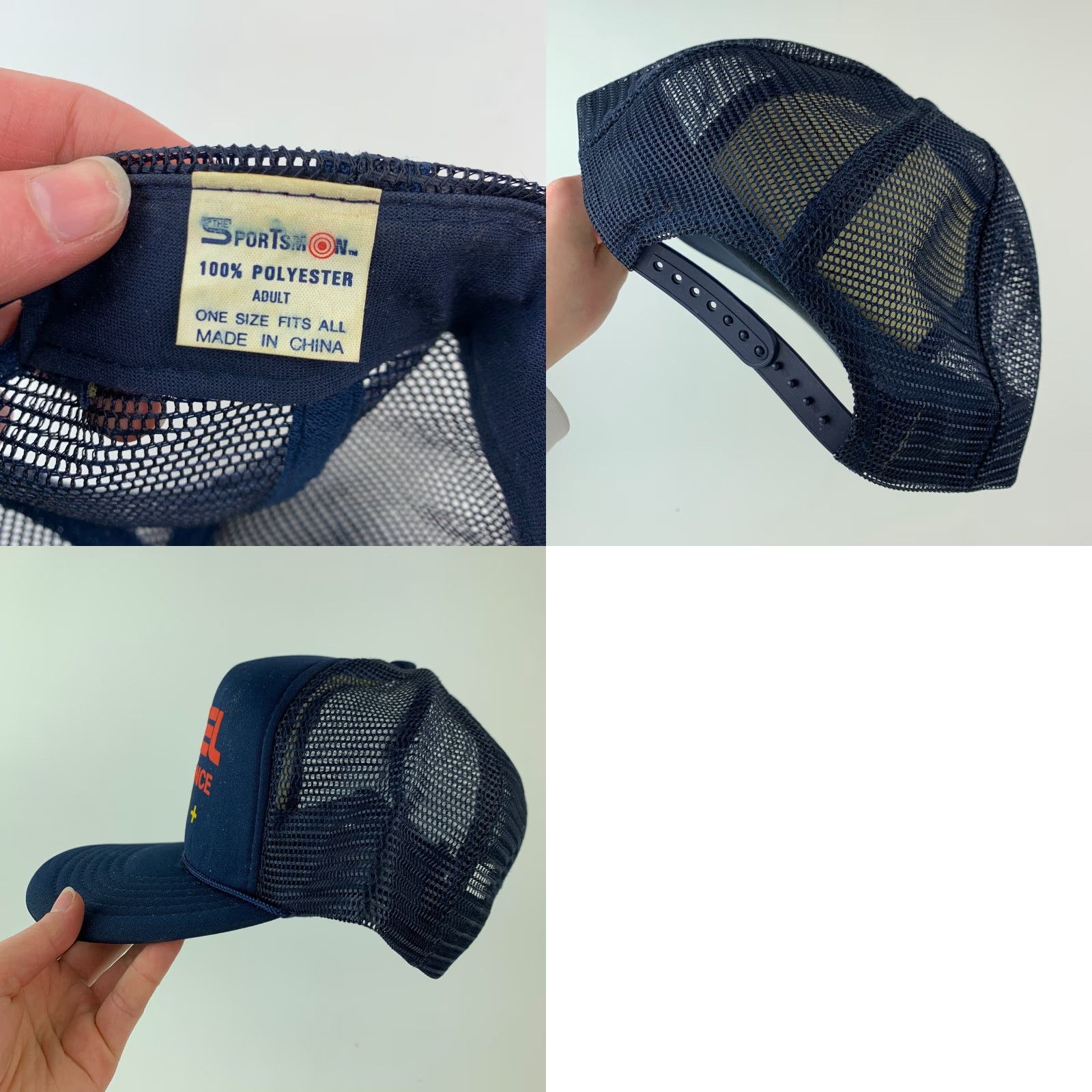 Vintage VINTAGE Sportsman Navy Blue Polyester Snapback Trucker Hat Cap Cap Men Womens Snapback Adjustable One Size Blue 2008s? Size ONE SIZE - 8 Thumbnail