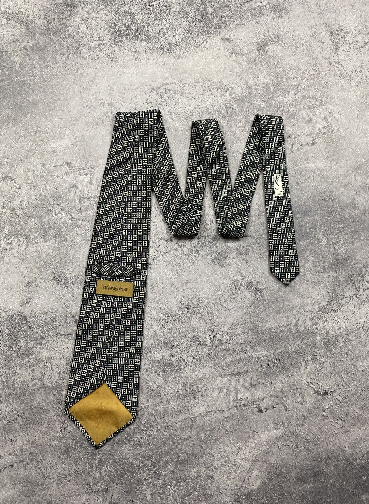 Yves Saint Laurent Yves Saint Laurent Silk Necktie YSL Luxury Ties Monogram Size ONE SIZE - 4 Thumbnail