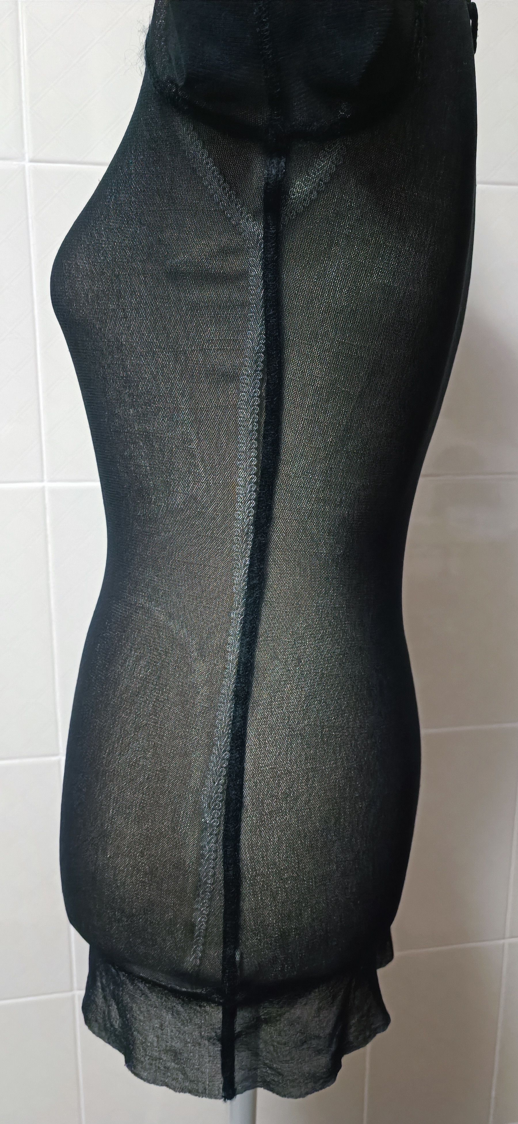 Jean Paul Gaultier 1999 _3D neckline and wrist mesh nylon top Size S / US 4 / IT 40 - 19 Thumbnail