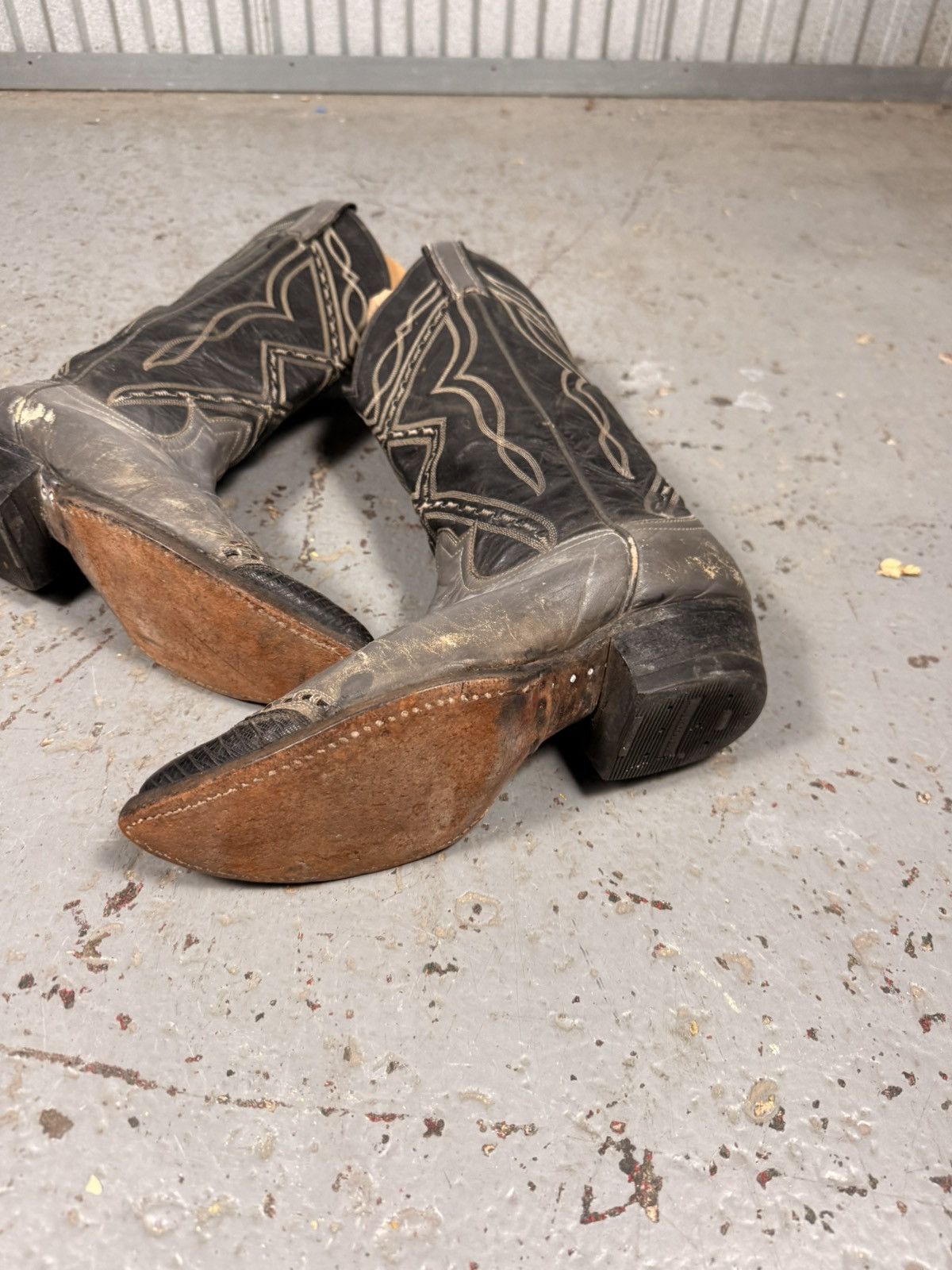 Tony Lama 90s Vintage Tony Lama Black Lizard Toe Cowboy Boots Size US 8 / EU 41 - 7 Thumbnail