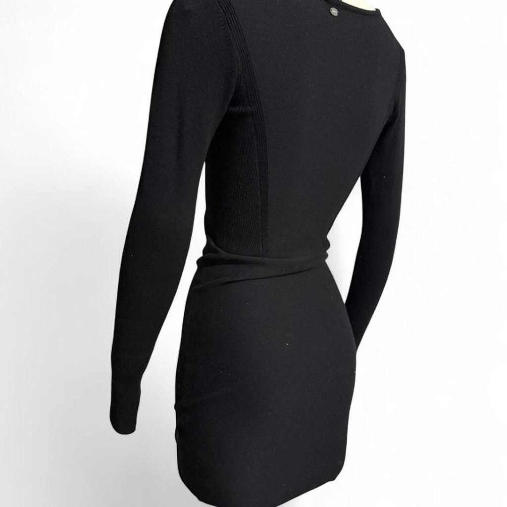 Guess Goth glam sexy Guess black long sleeve bodycon dress Size S / US 4 / IT 40 - 2 Thumbnail