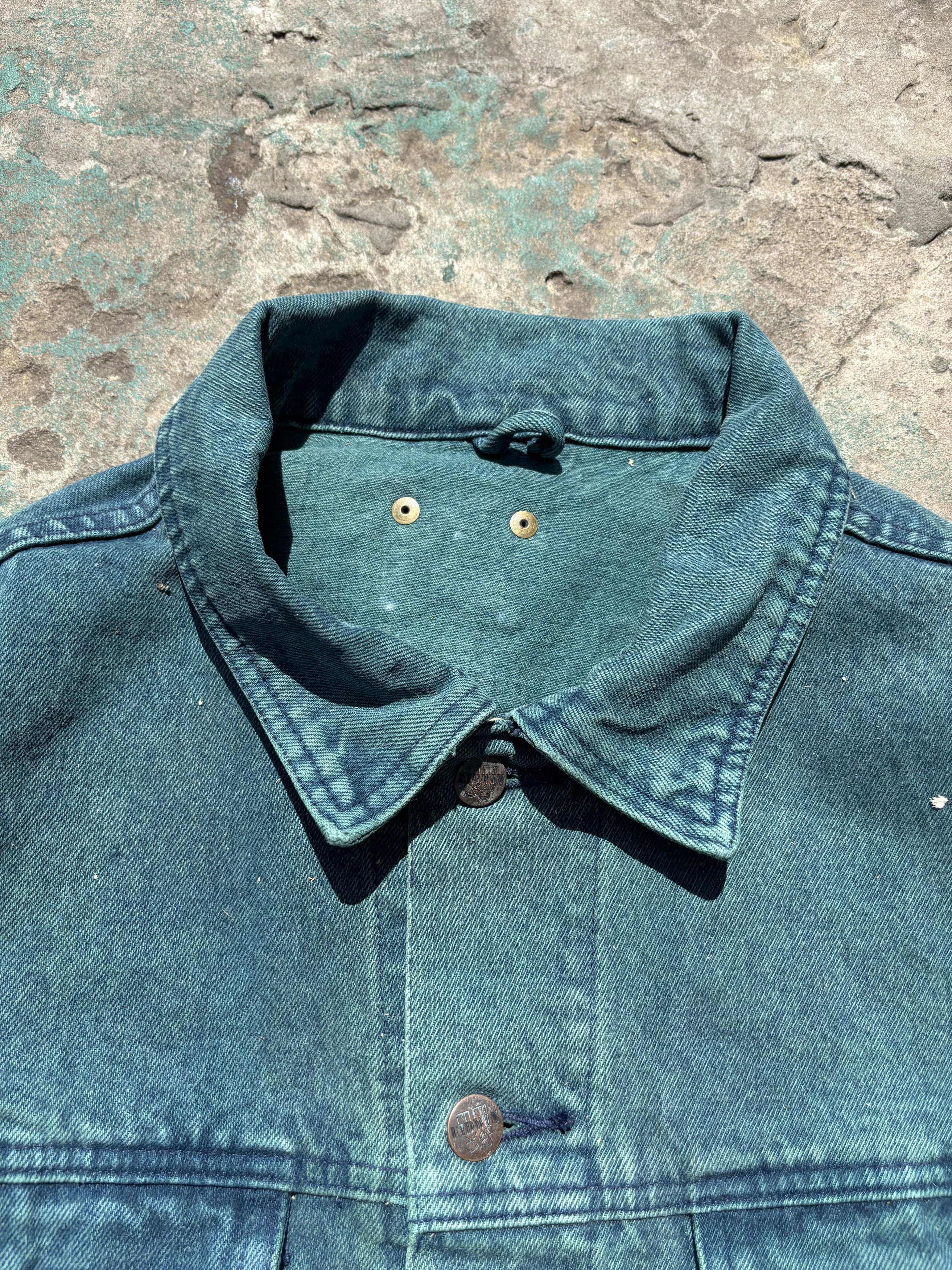 Edwin × Japanese Brand Vintage Rare Edwin Green Denim Jacket Size US XL / EU 56 / 4 - 5 Thumbnail