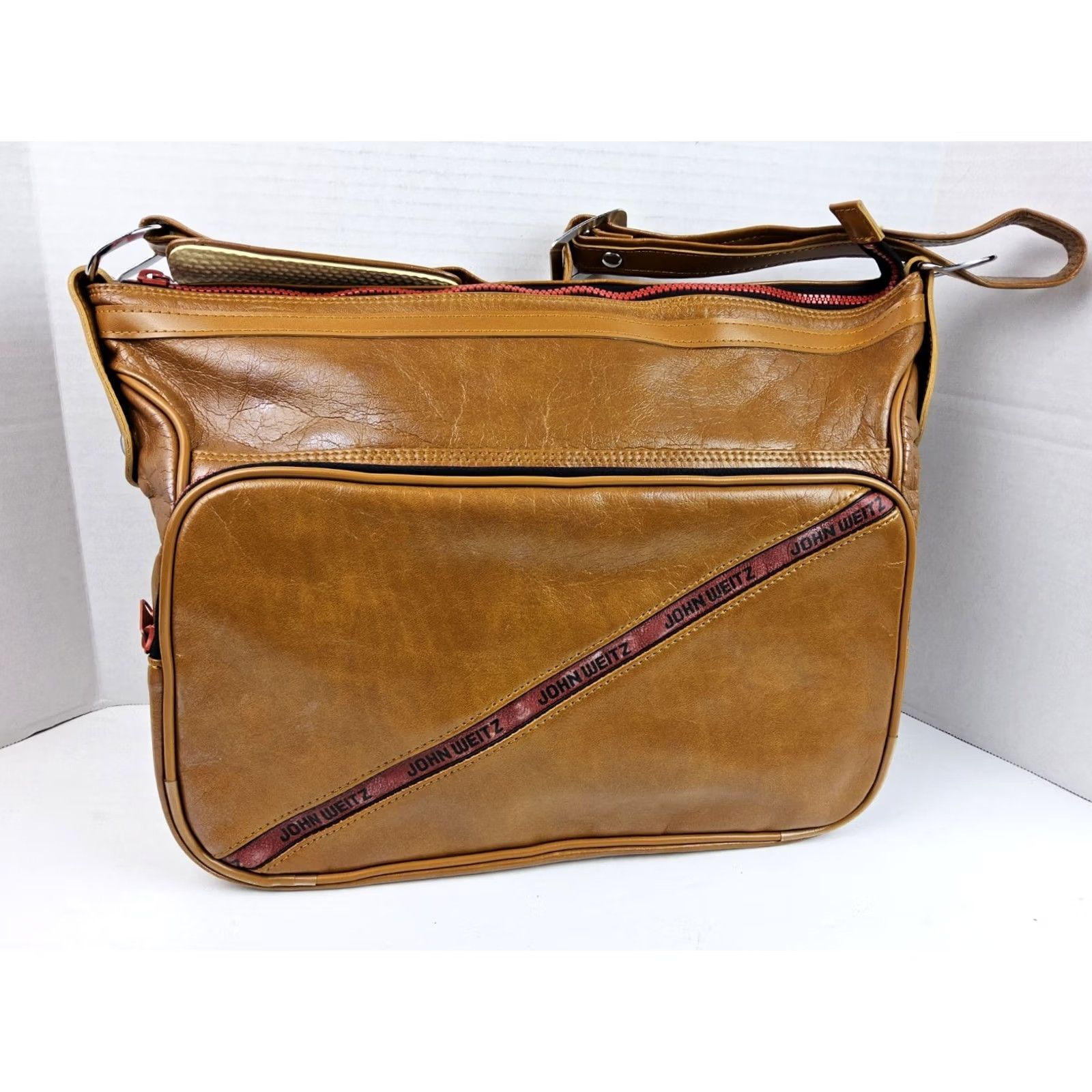 Vintage VINTAGE John Weitz Shoulder Bag Purse Travel Bag Women Brown 17x13x6 Travel Size ONE SIZE - 3 Thumbnail