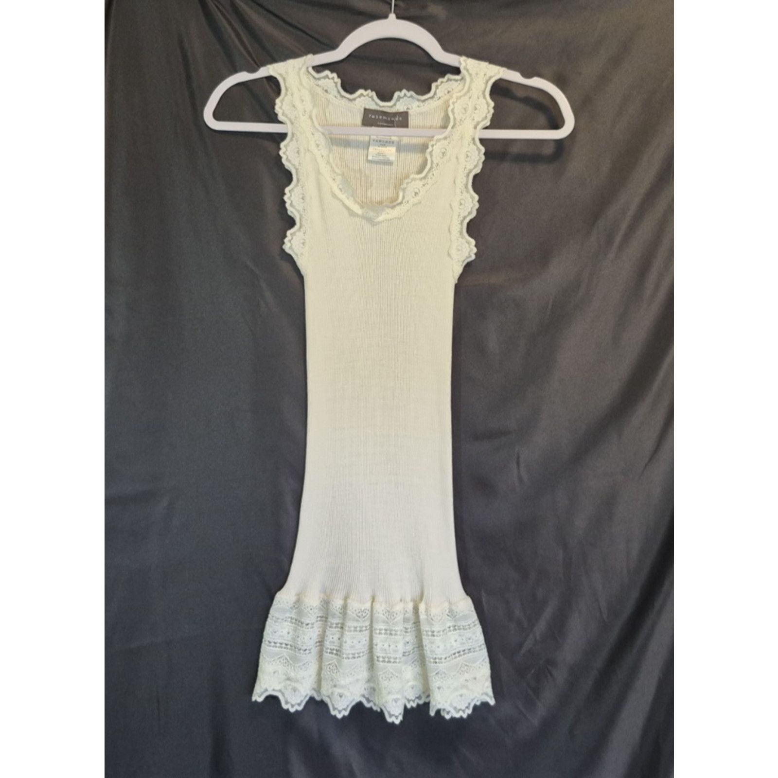 Other New Rosemunde Long Tank Top Off White Lace Silk Blend M Size M / US 6-8 / IT 42-44 - 4 Thumbnail