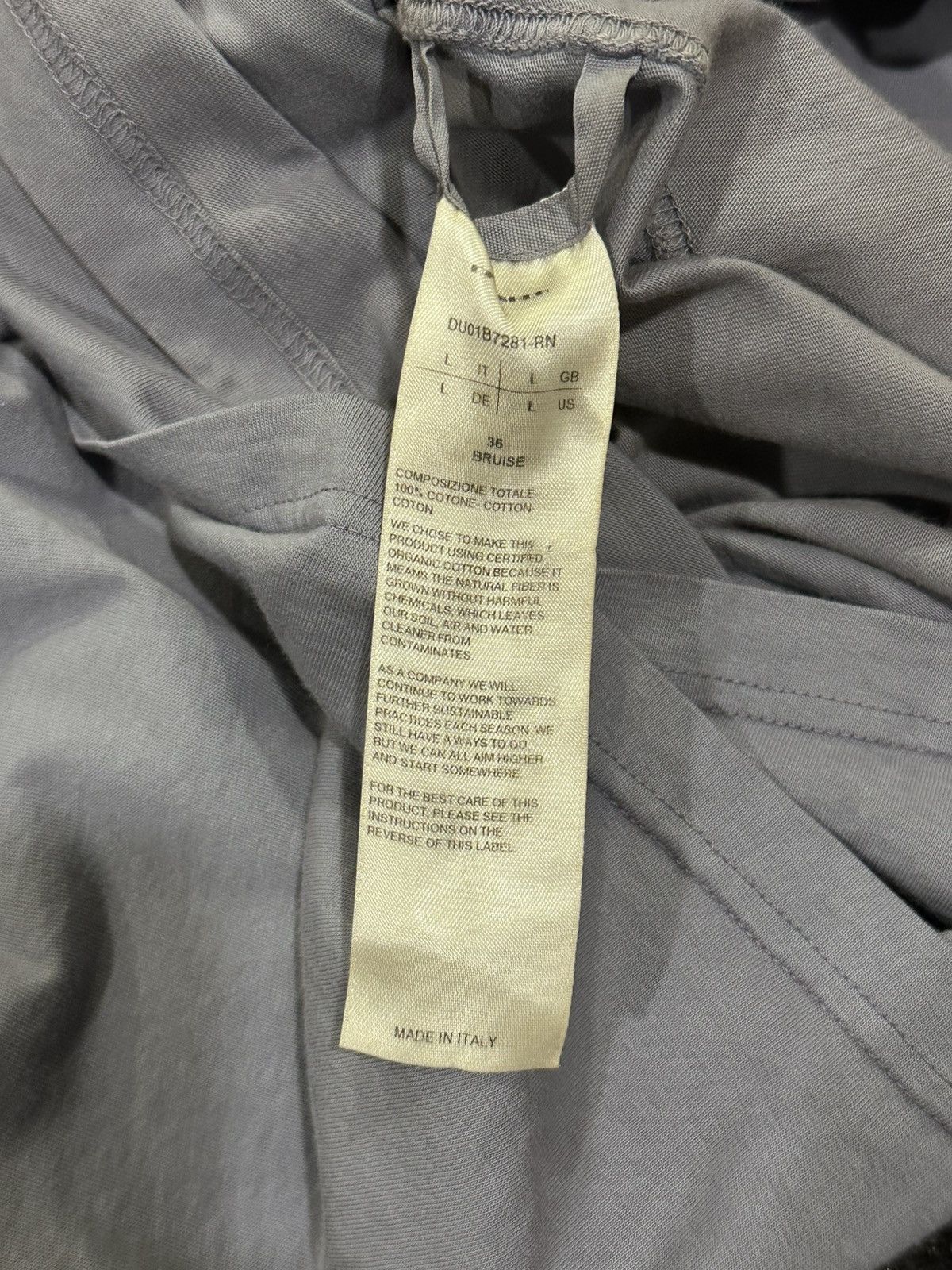 Rick Owens Rick Owens DRKSHDW Stone/Blue Purple Layered Hustler Hoodie Size US L / EU 52-54 / 3 - 12 Thumbnail