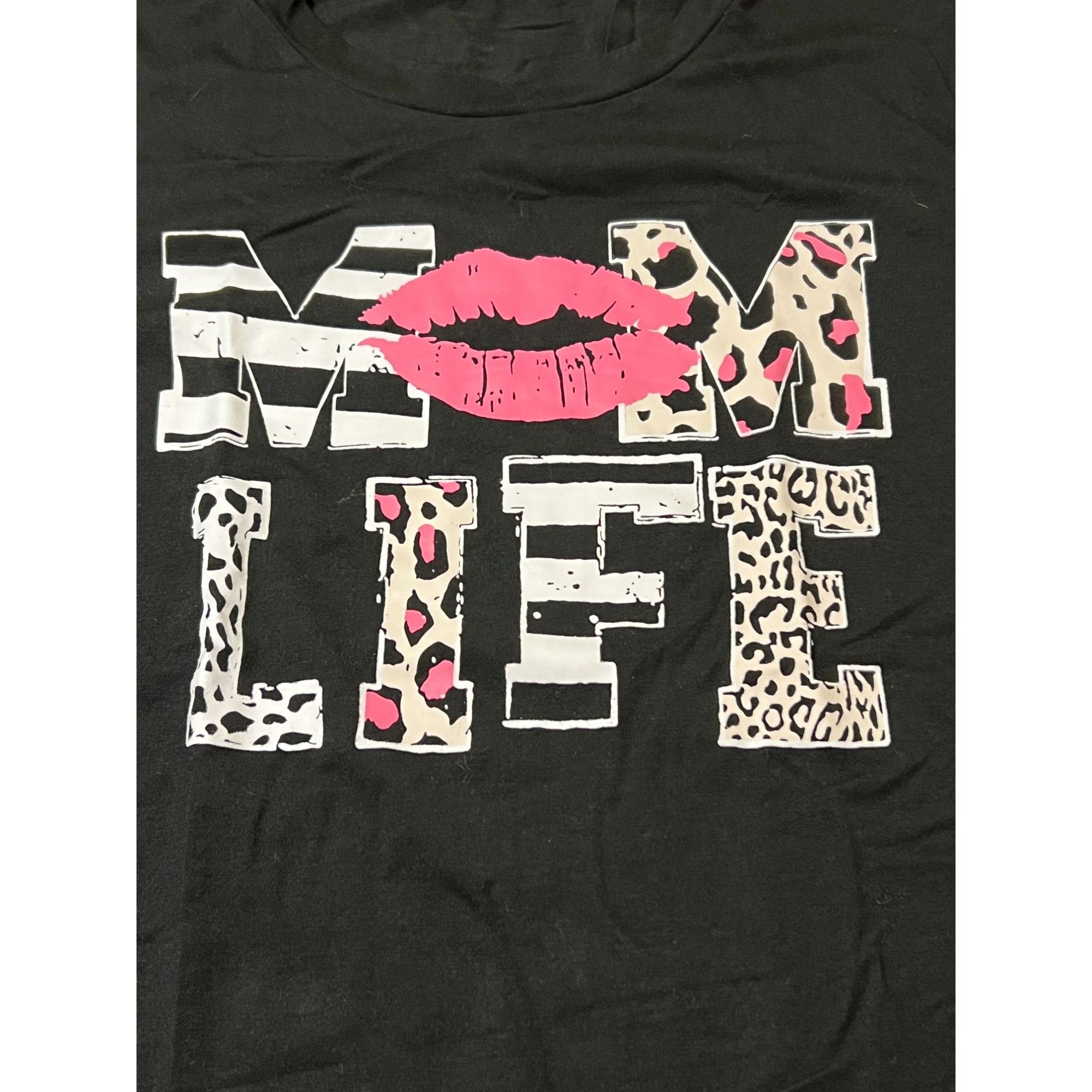 Other Mom Life Graphic T-Shirt Shirt Fun Animal Print & Lip Design Size L / US 10 / IT 46 - 2 Thumbnail